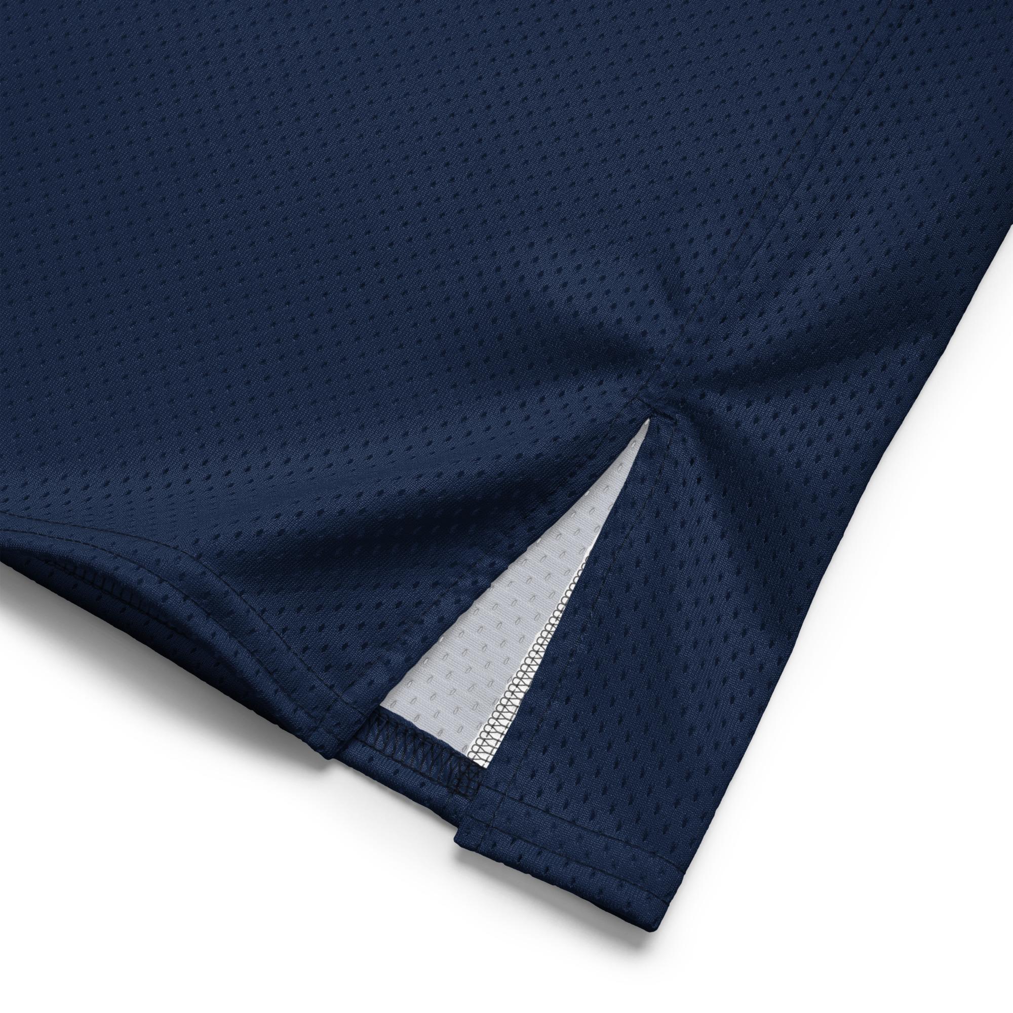One Wear Slogan & Wavy Head Ibis 2 – American football jersey – Navy, White & Red - Image 2