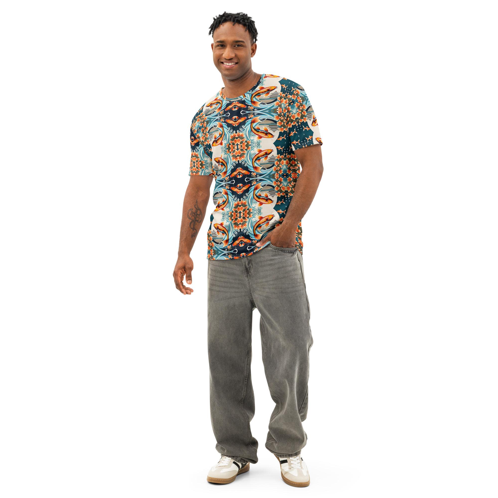 Koi-Men Apparel: Design 15 – Men’s cotton crew neck t-shirt - Image 2