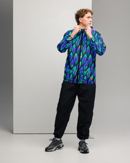 Iridescent Ibis Feather – Men’s windbreaker
