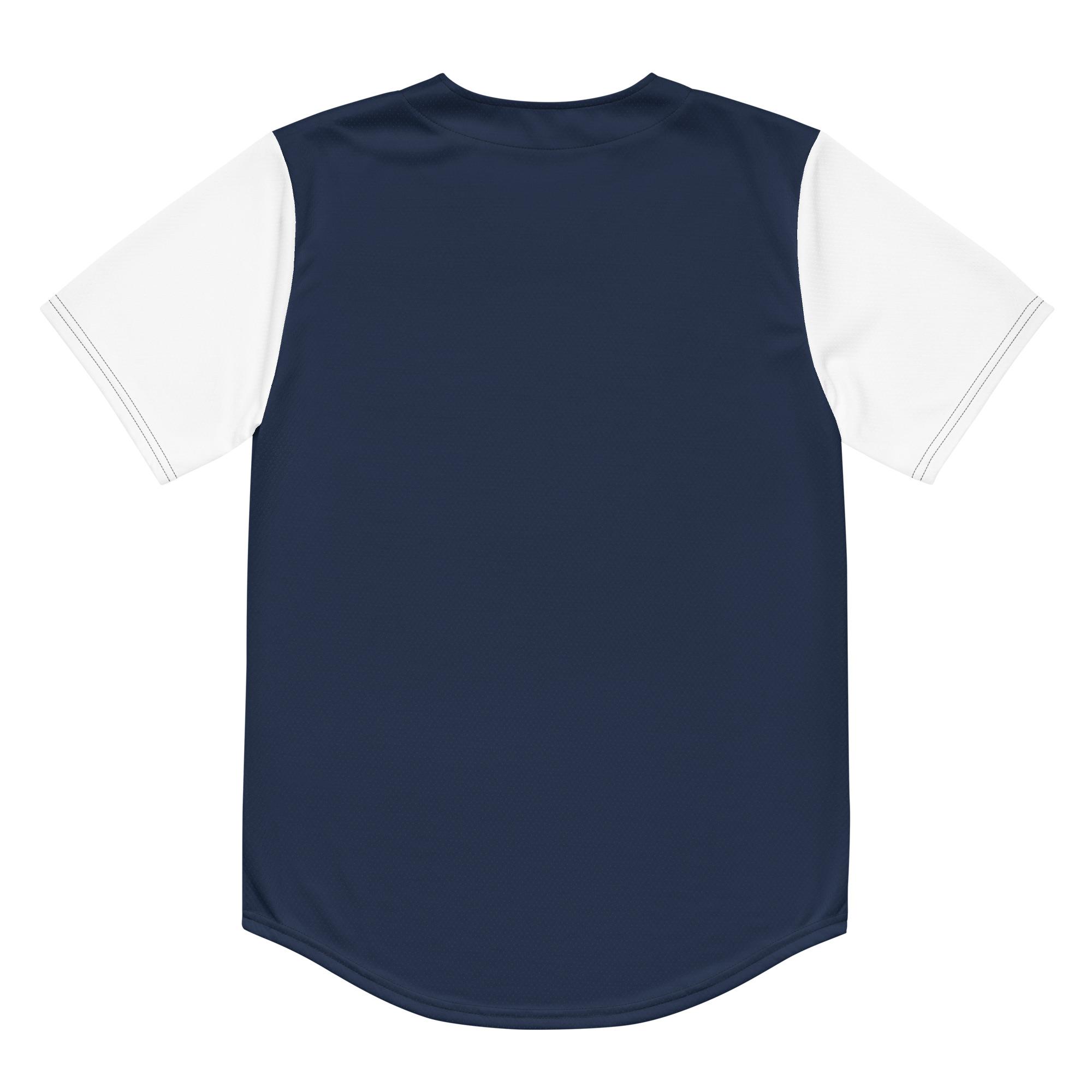 One Wear Slogan & Wavy Head Ibis 2 – Baseball Jersey – Navy, White & Red - Image 9