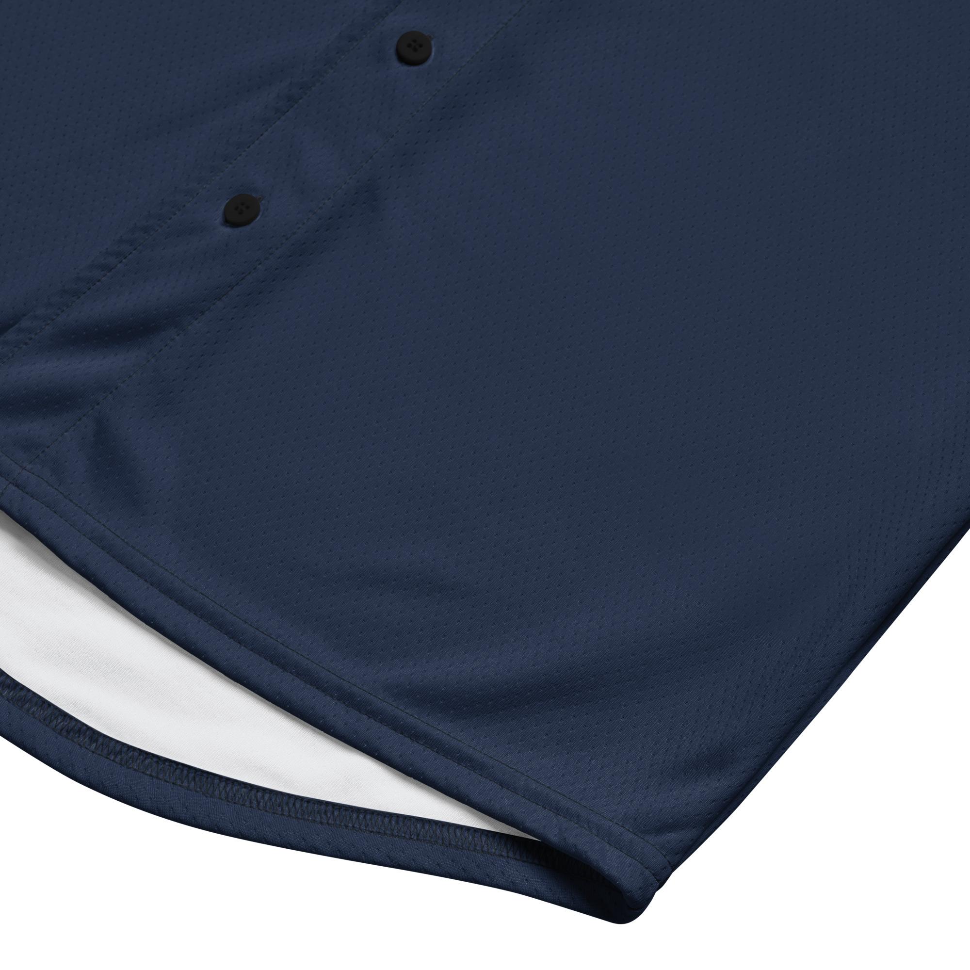 One Wear Slogan & Wavy Head Ibis 2 – Baseball Jersey – Navy, White & Red - Image 3