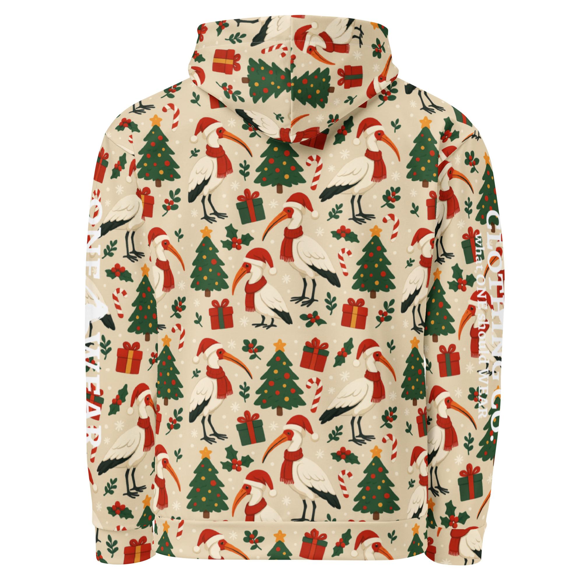 One Wear Christmas Ibis: Design 02 – Unisex Hoodie - Image 8