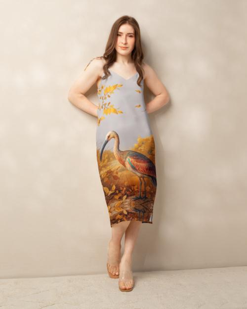 Tie-strap midi dresses