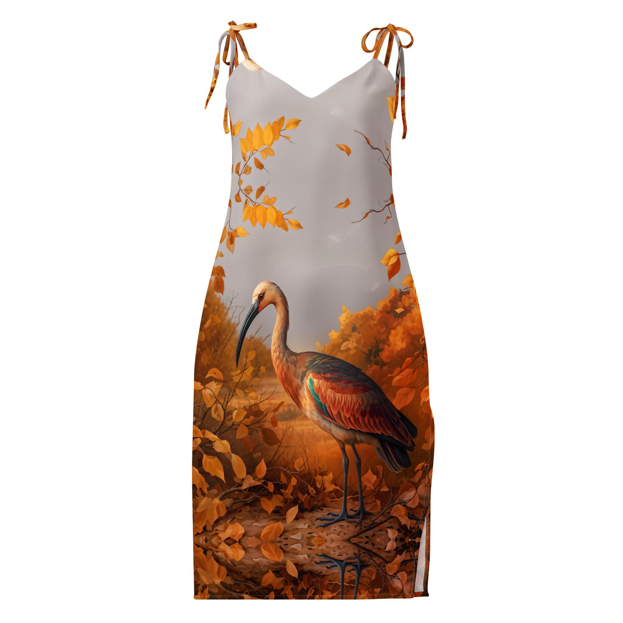 Autumn Ibis: Design 01 – Tie-strap midi dress - Image 5
