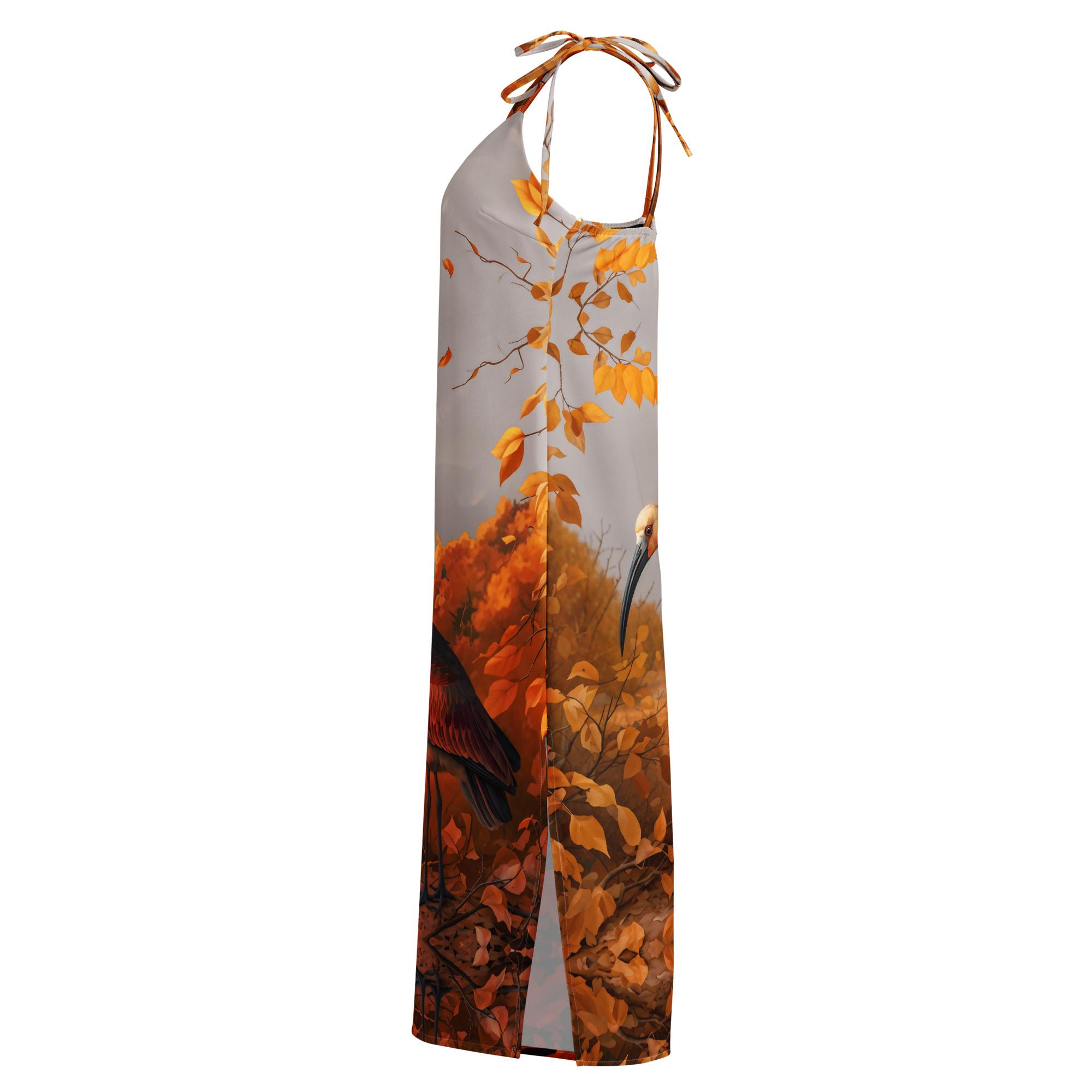 Autumn Ibis: Design 01 – Tie-strap midi dress - Image 6