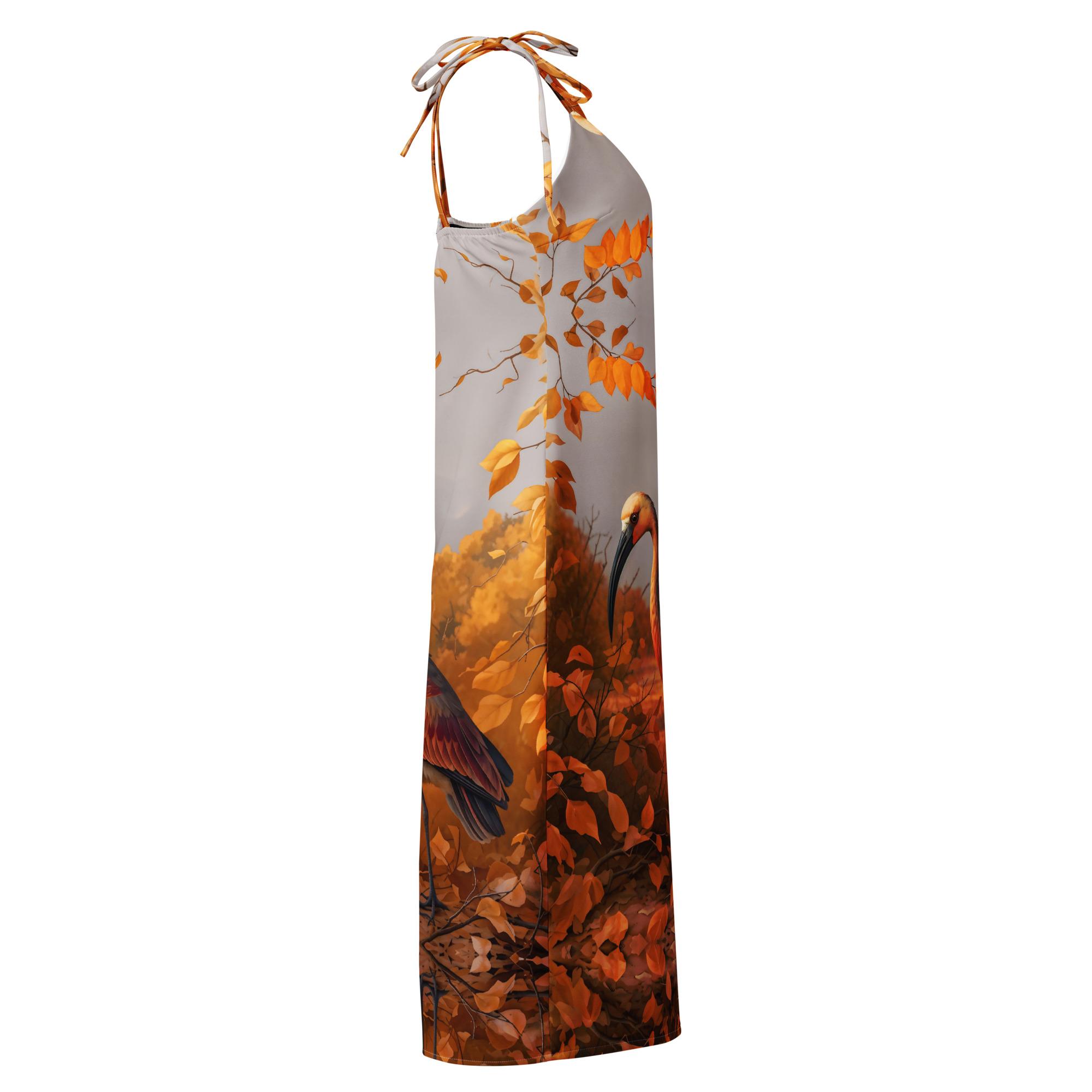 Autumn Ibis: Design 01 – Tie-strap midi dress - Image 7