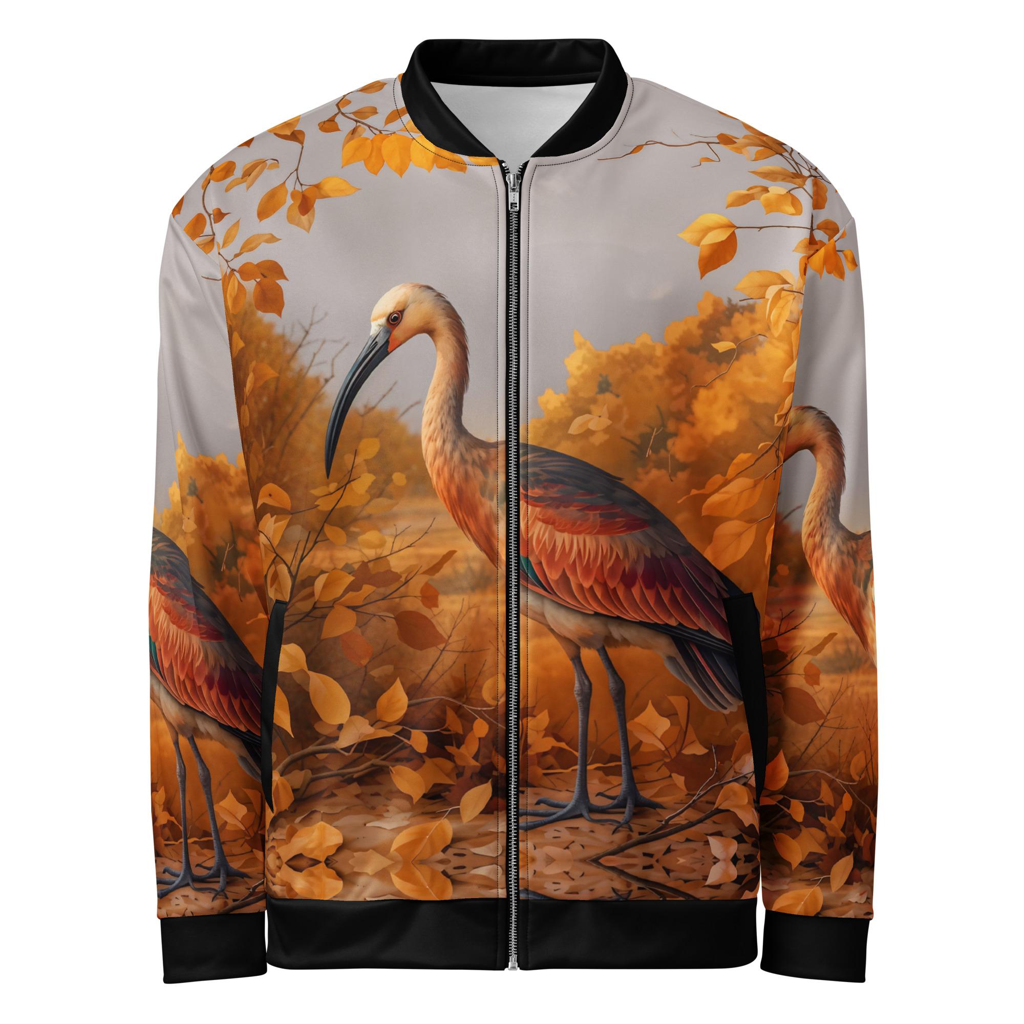 Autumn Ibis: Design 01 – Unisex Bomber Jacket