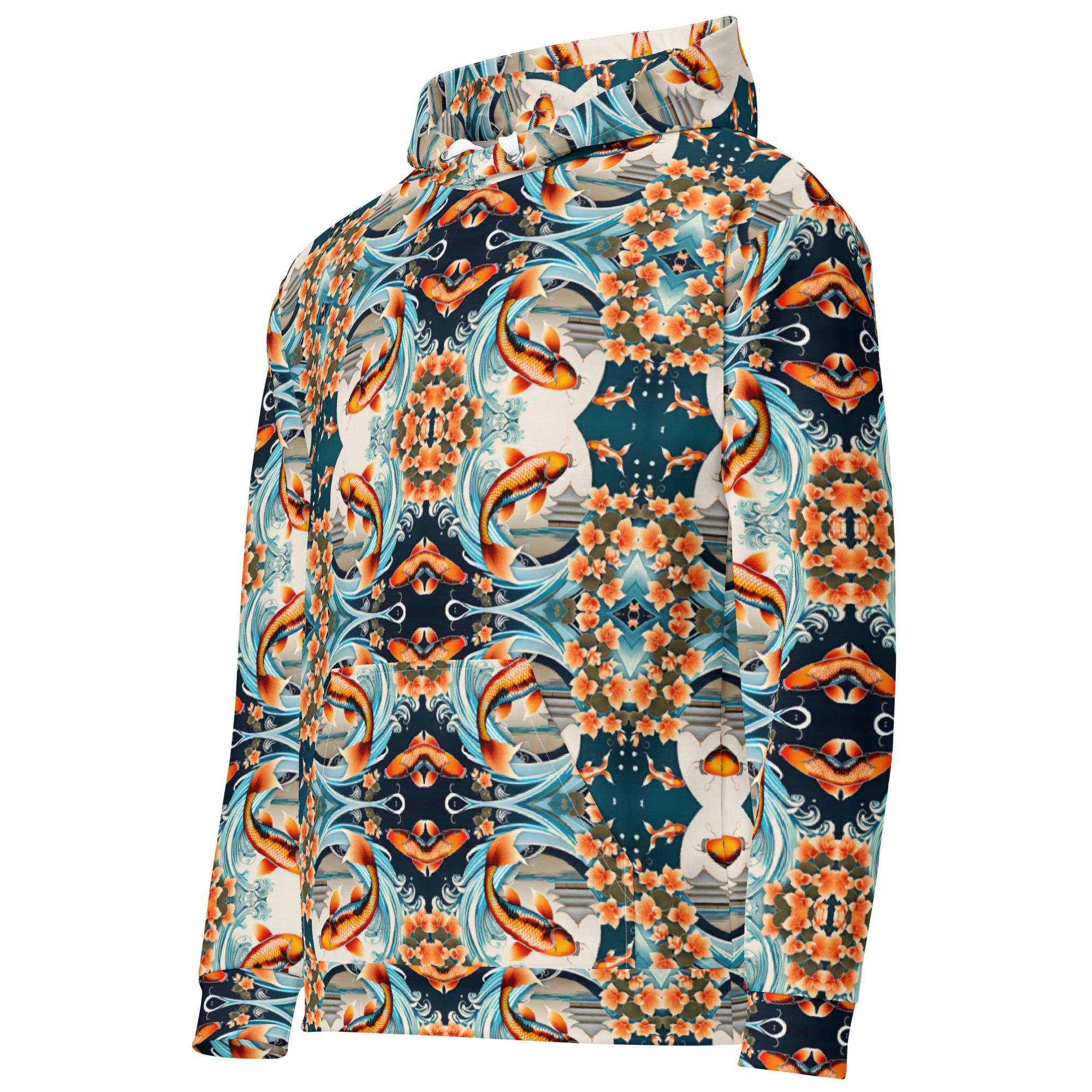 Koi-Men Apparel: Design 15 – Unisex cotton hoodie - Image 4