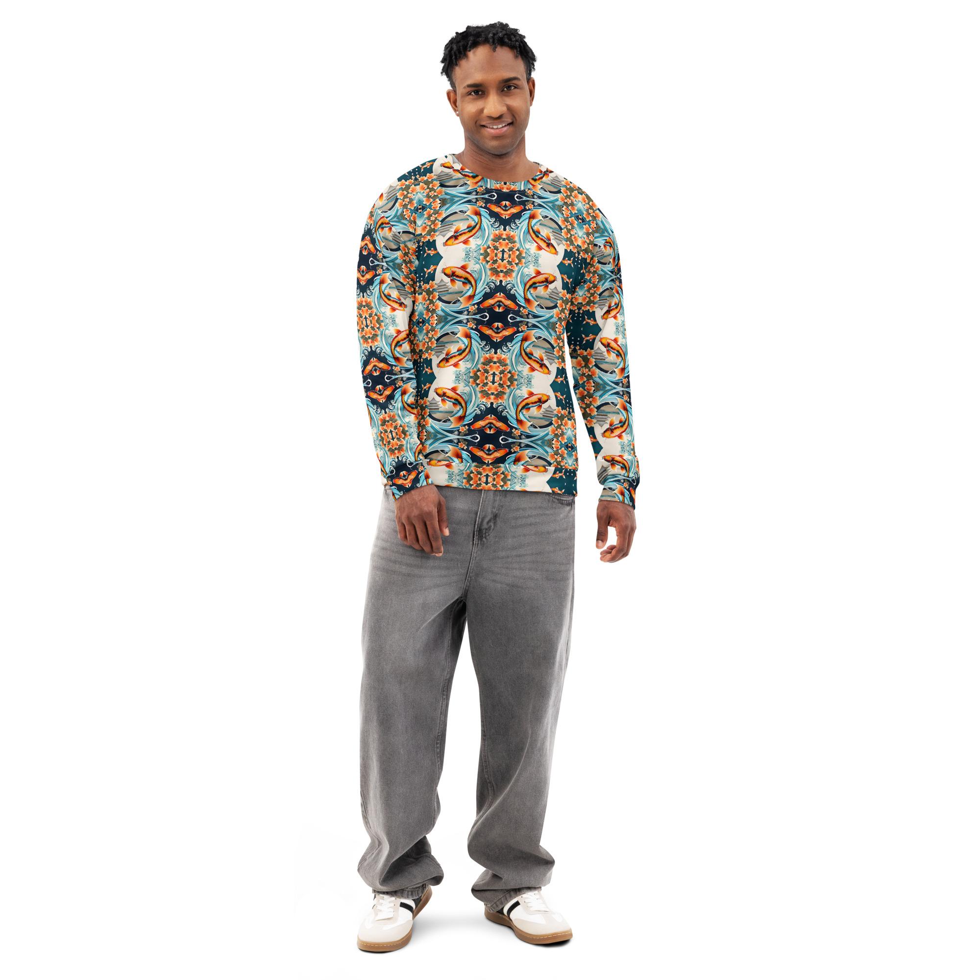 Koi-Men Apparel: Design 15 – Unisex Cotton Sweatshirt - Image 4