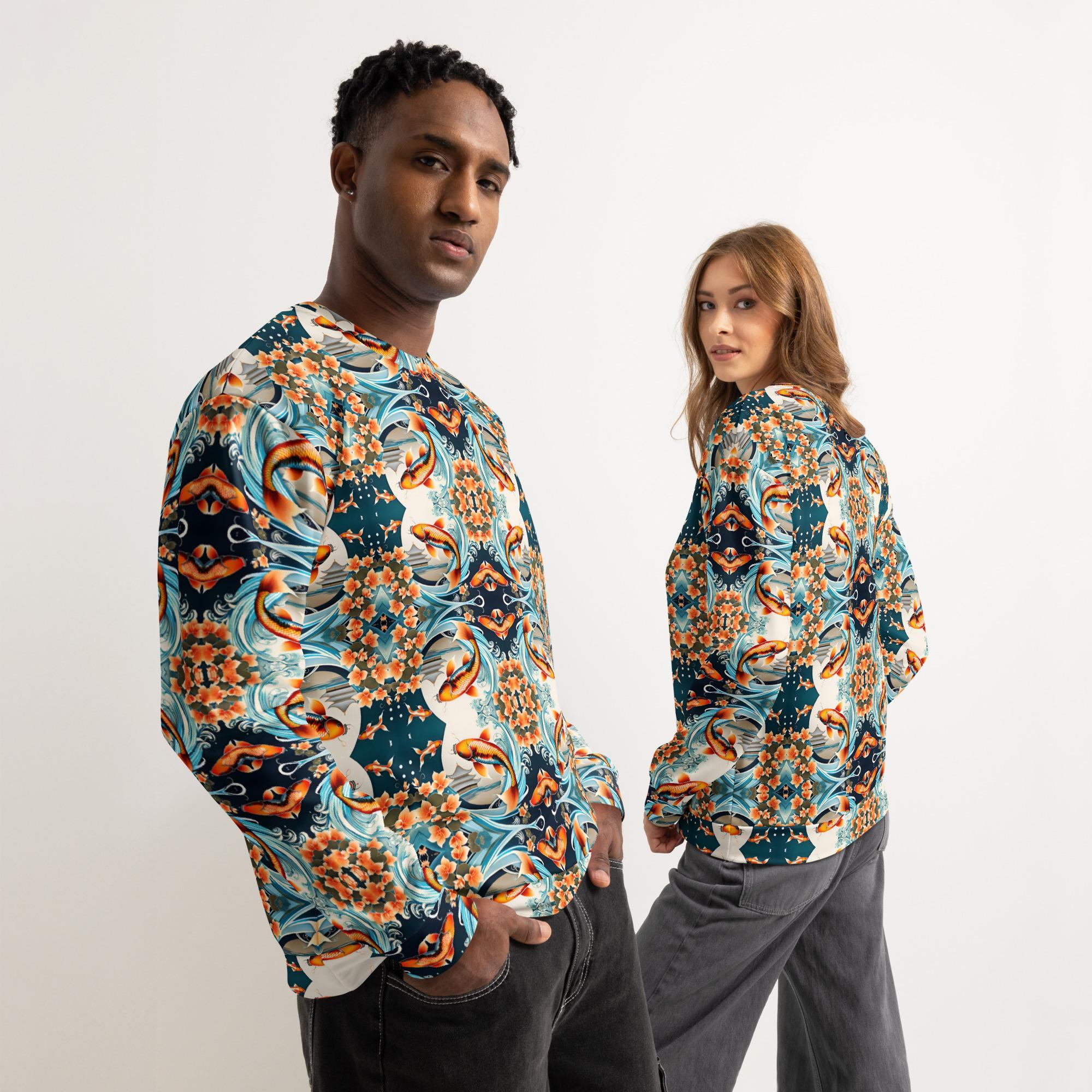 Koi-Men Apparel: Design 15 – Unisex Cotton Sweatshirt - Image 2