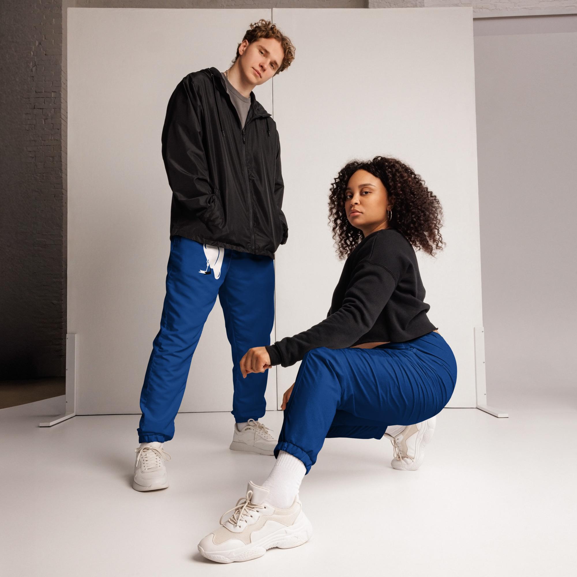 One Wear Ibis Solo – Unisex Track Pants – Royal, White & Black - Image 4