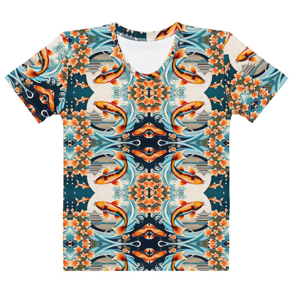 Koi-Men Apparel: Design 15 – Women’s Cotton Crew Neck T-shirt - Image 3