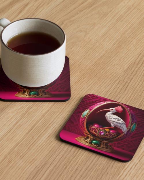 One Wear Ibis Faberge Egg 04 – Cork-back coaster