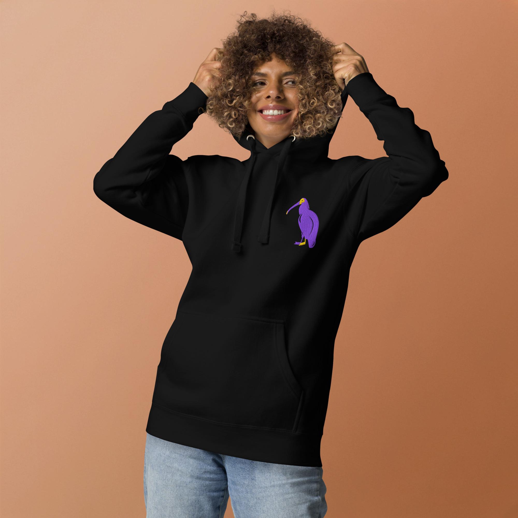 One Wear Ibis Solo – Unisex Hoodie – Purple & Gold - Image 2