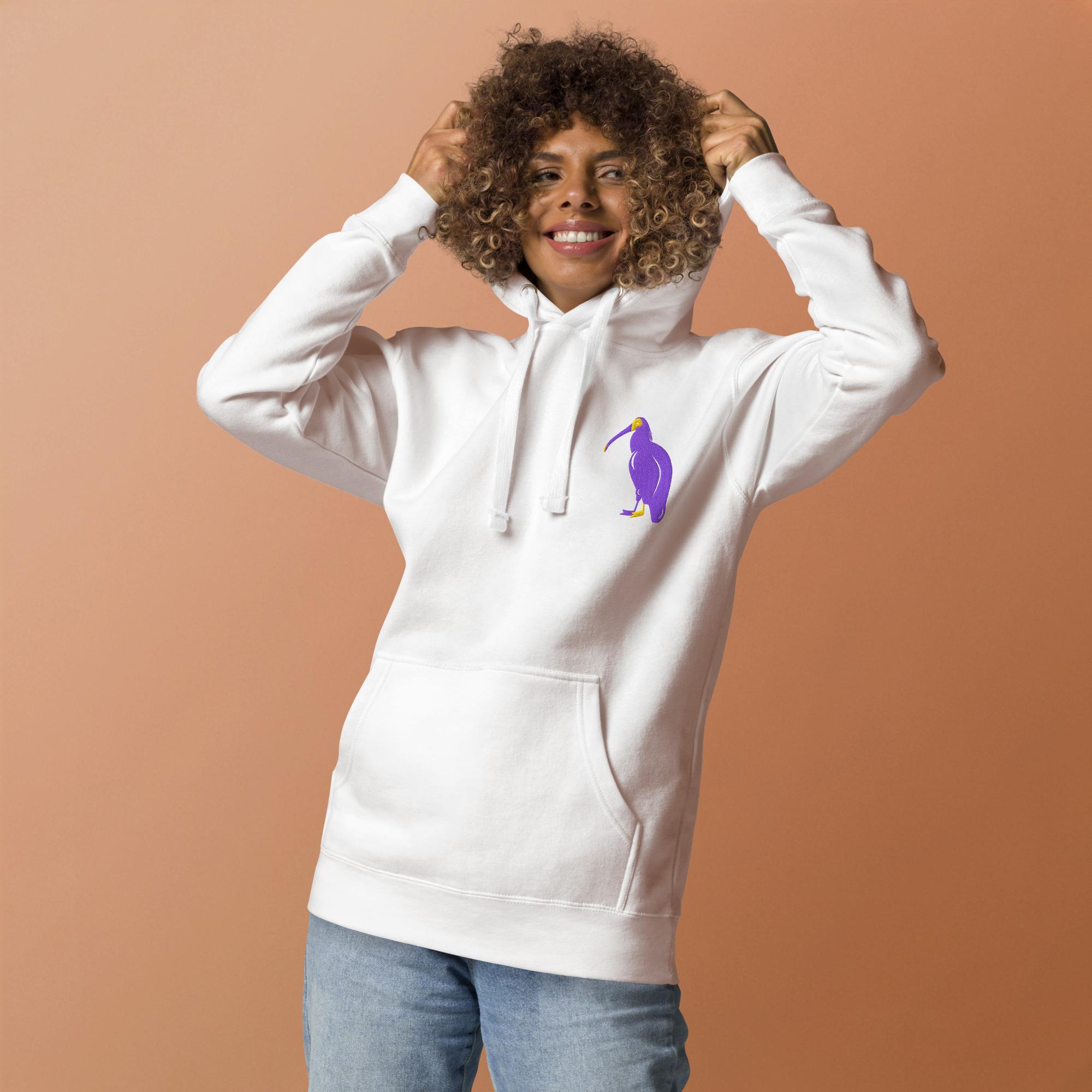 One Wear Ibis Solo – Unisex Hoodie – Purple & Gold - Image 4