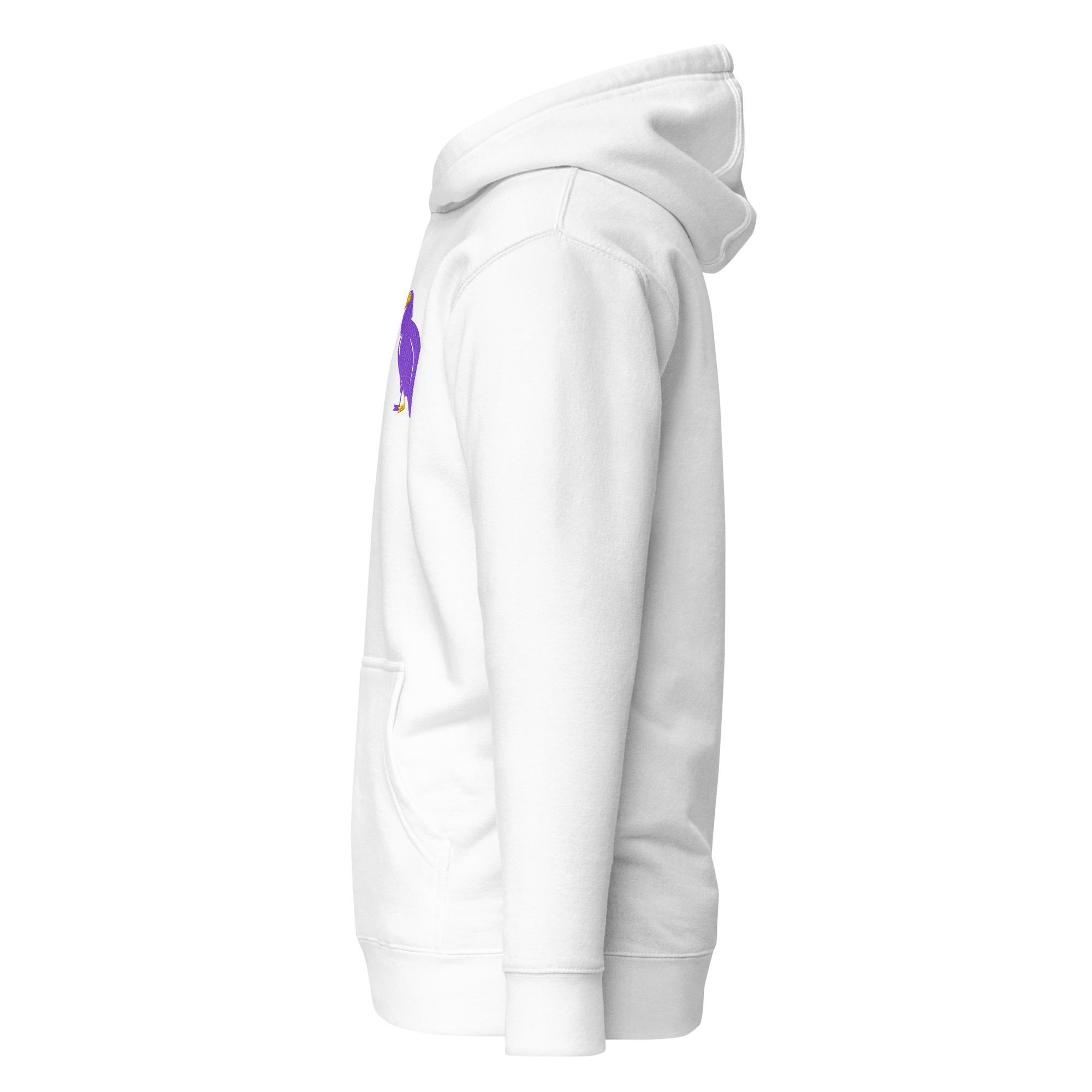 One Wear Ibis Solo – Unisex Hoodie – Purple & Gold - Image 11