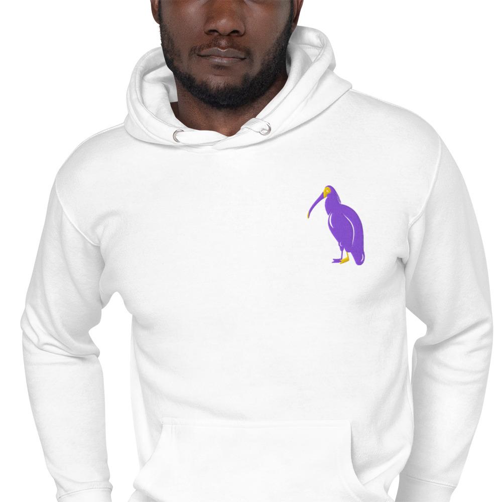 One Wear Ibis Solo – Unisex Hoodie – Purple & Gold - Image 5