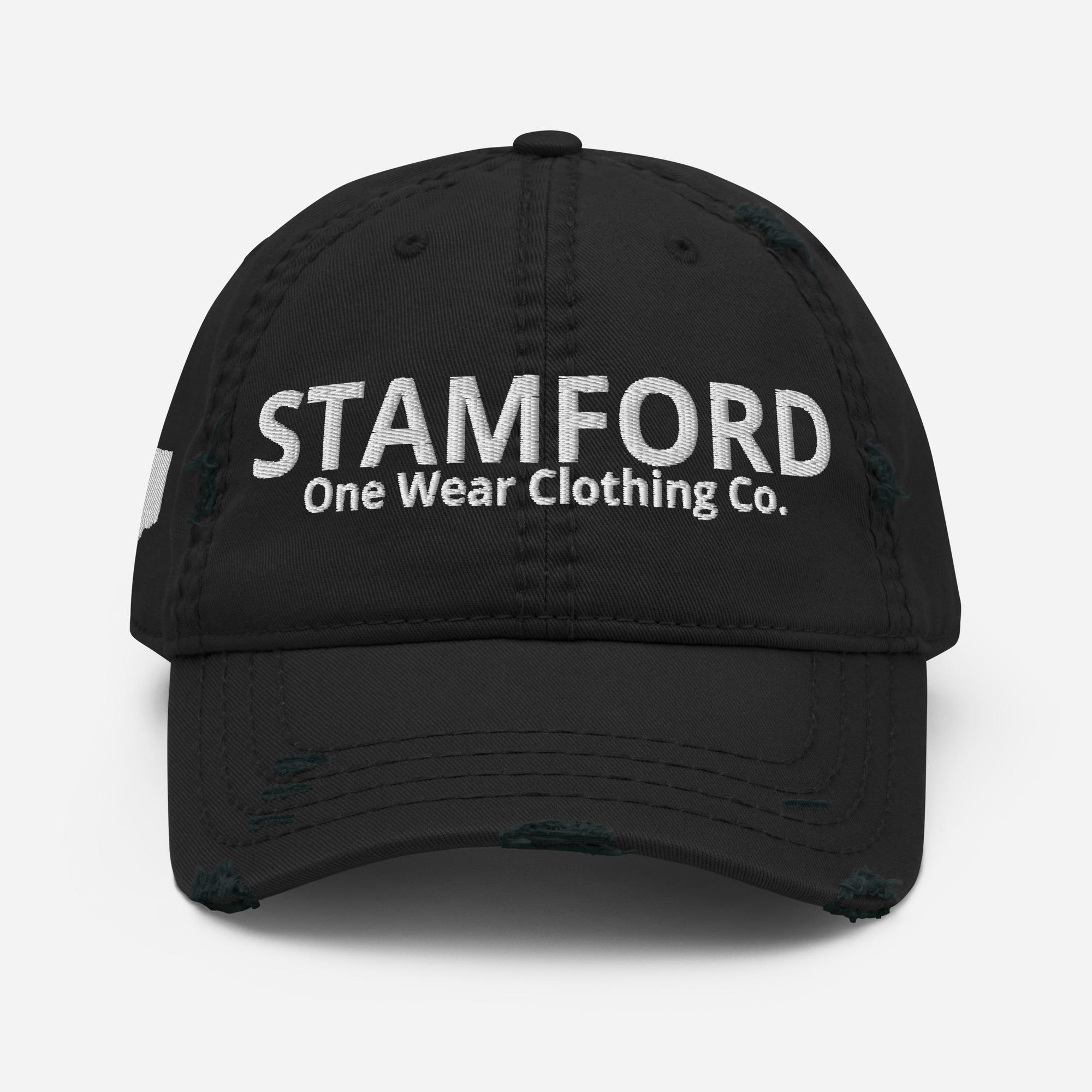 One Wear Stamford - Distressed Dad Hat - White Text
