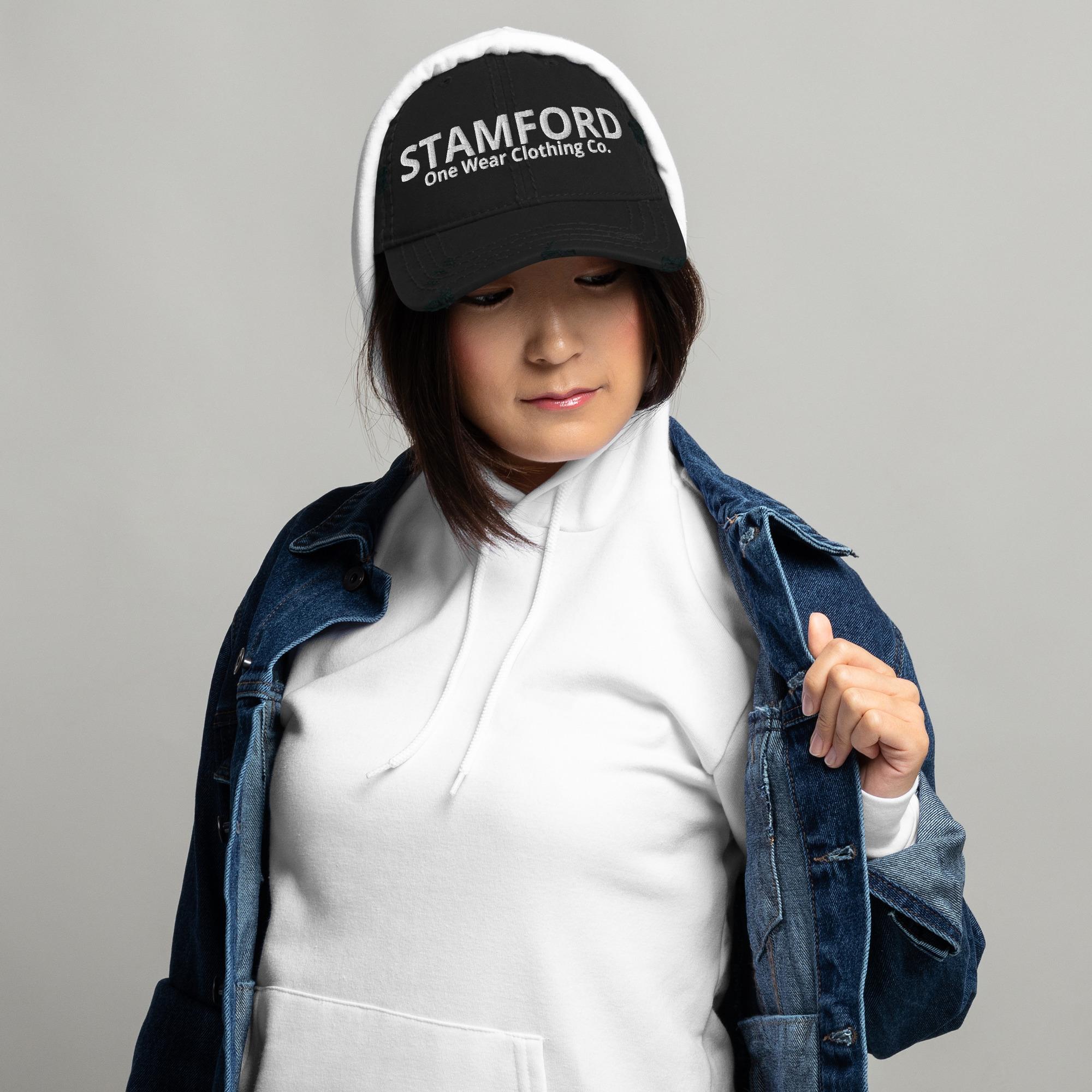 One Wear Stamford - Distressed Dad Hat - White Text - Image 4