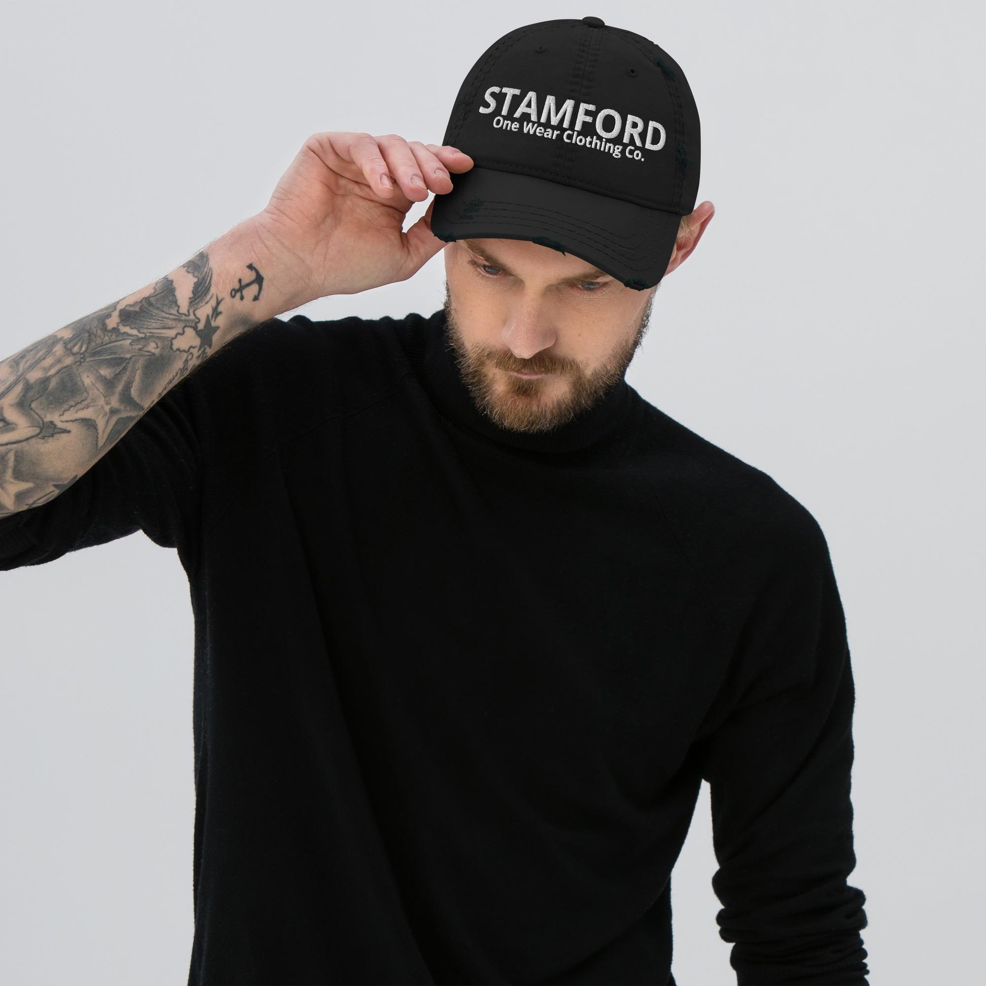One Wear Stamford - Distressed Dad Hat - White Text - Image 6