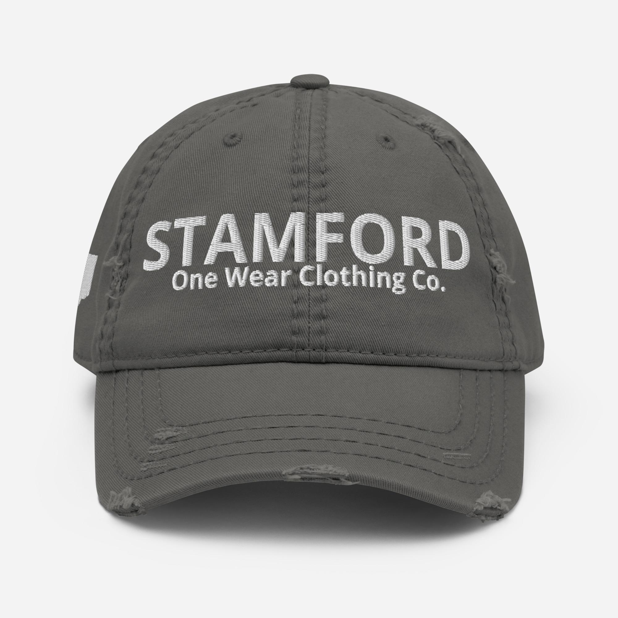One Wear Stamford - Distressed Dad Hat - White Text - Image 13