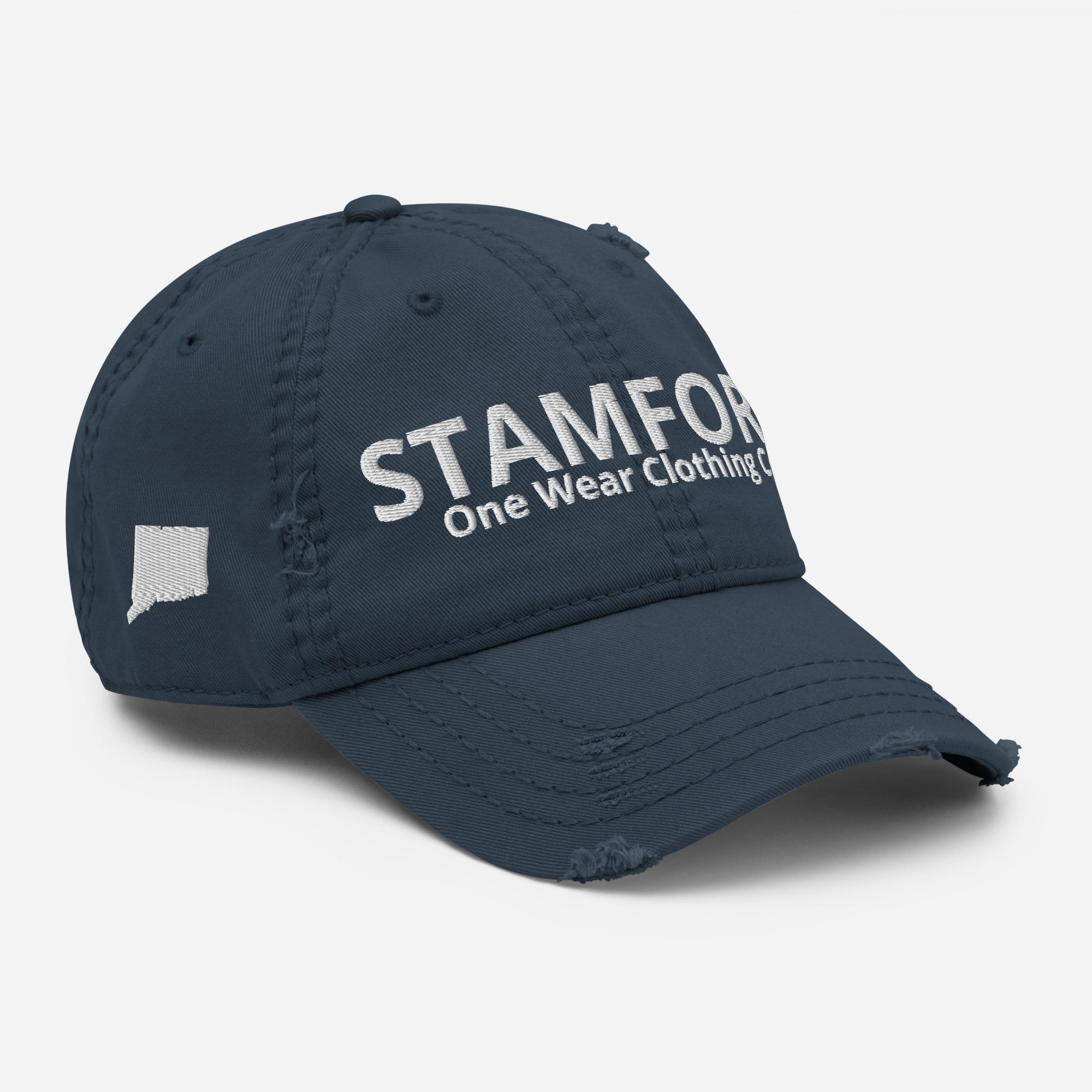 One Wear Stamford - Distressed Dad Hat - White Text - Image 11