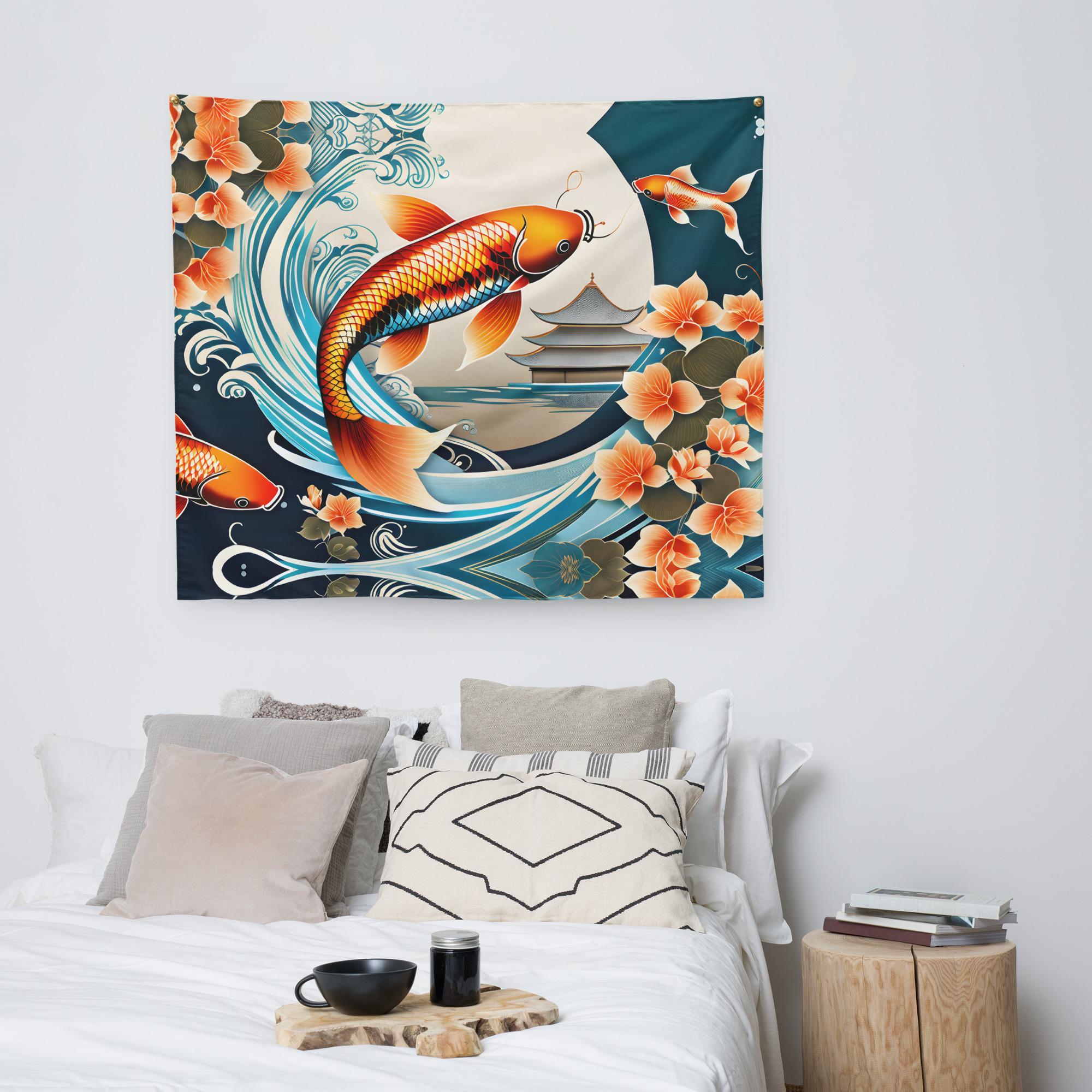 Koi-Men Apparel: Design 15 – Indoor wall tapestry - Image 2