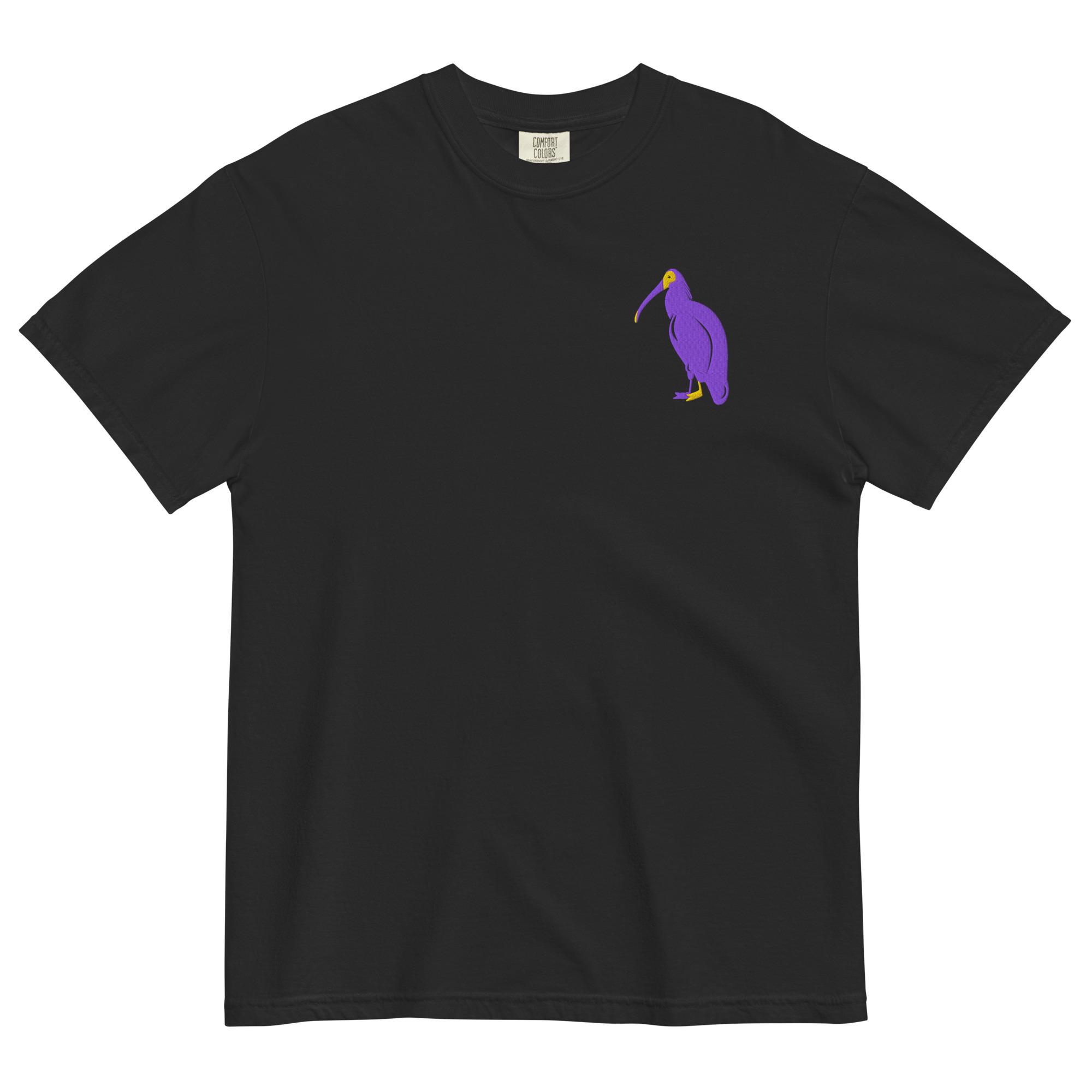 One Wear Ibis Solo – Unisex garment-dyed heavyweight t-shirt – Purple & Gold