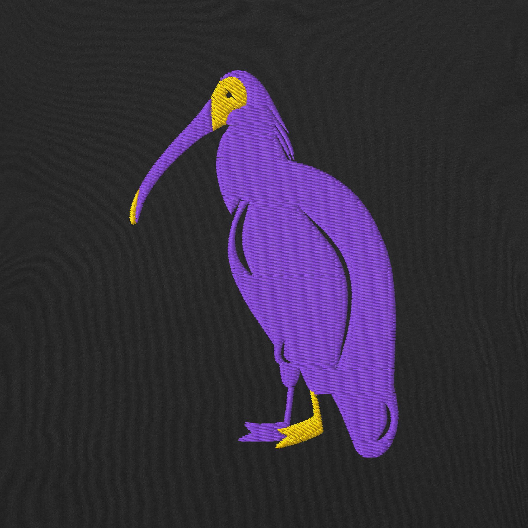 One Wear Ibis Solo – Unisex garment-dyed heavyweight t-shirt – Purple & Gold - Image 3
