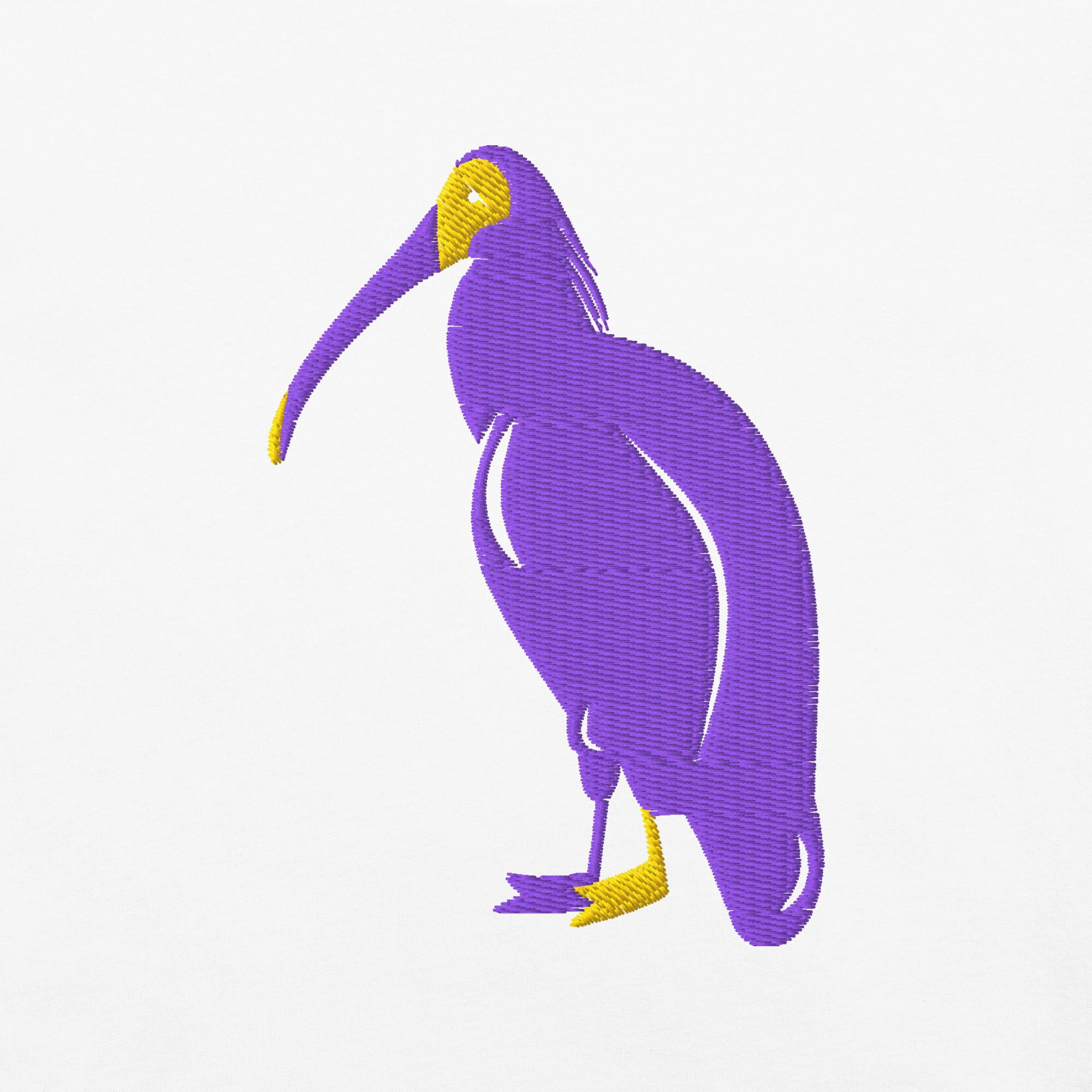 One Wear Ibis Solo – Unisex garment-dyed heavyweight t-shirt – Purple & Gold - Image 4