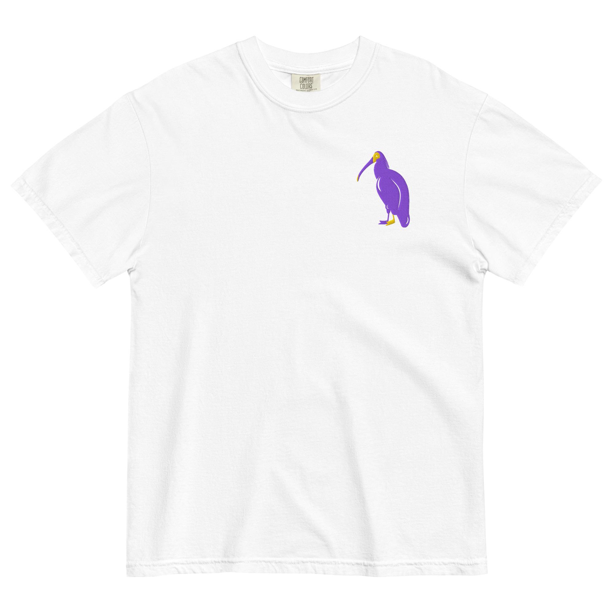 One Wear Ibis Solo – Unisex garment-dyed heavyweight t-shirt – Purple & Gold - Image 7