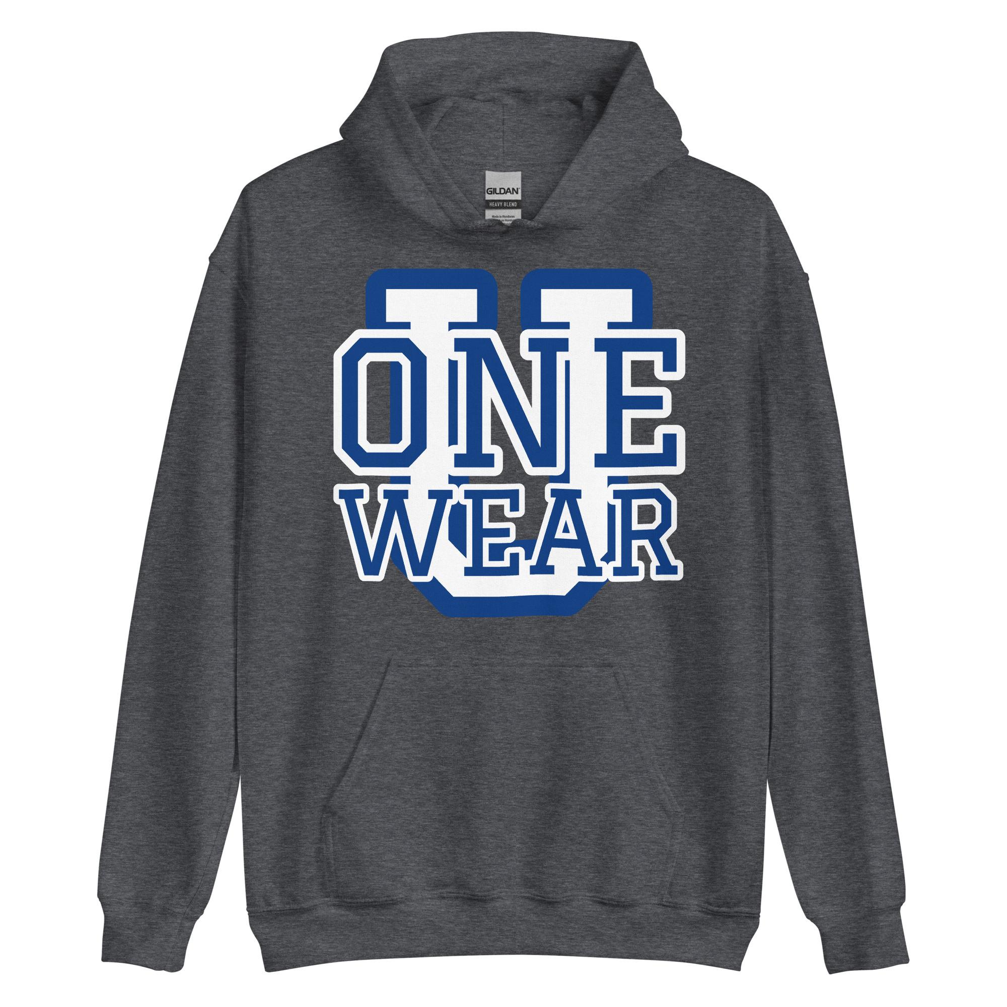 One Wear Graphic Series 44 – Men’s Hoodie – White & Royal - Image 7