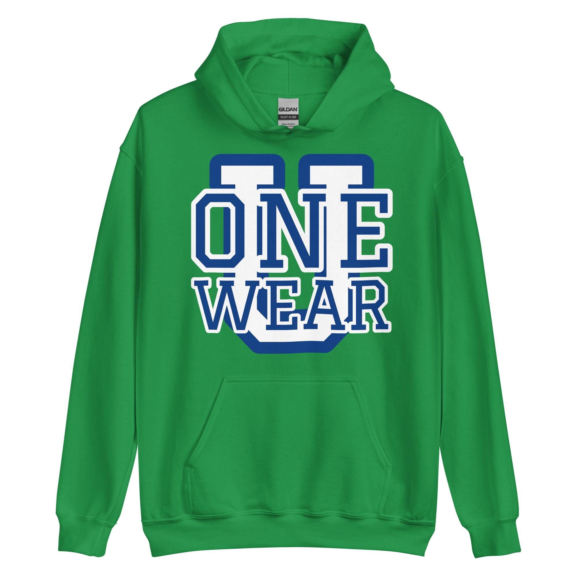 One Wear Graphic Series 44 – Men’s Hoodie – White & Royal - Image 11