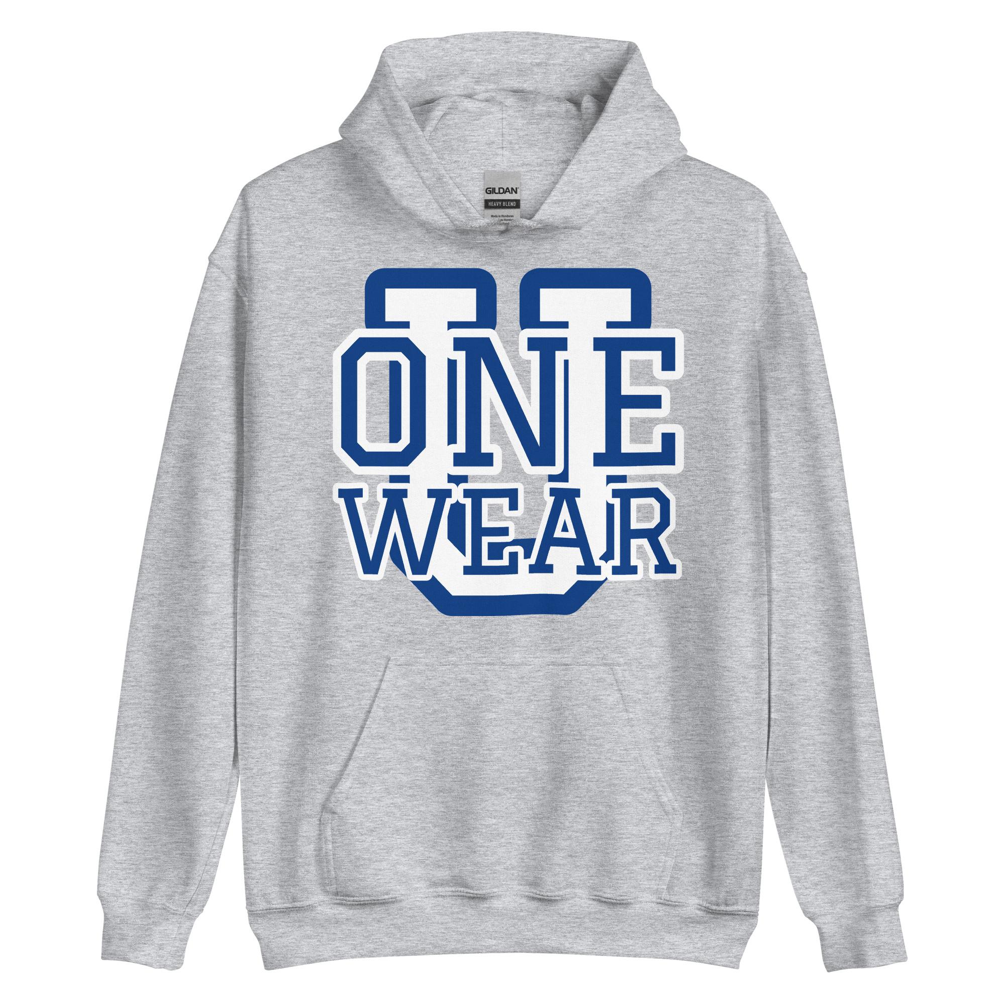 One Wear Graphic Series 44 – Men’s Hoodie – White & Royal - Image 15