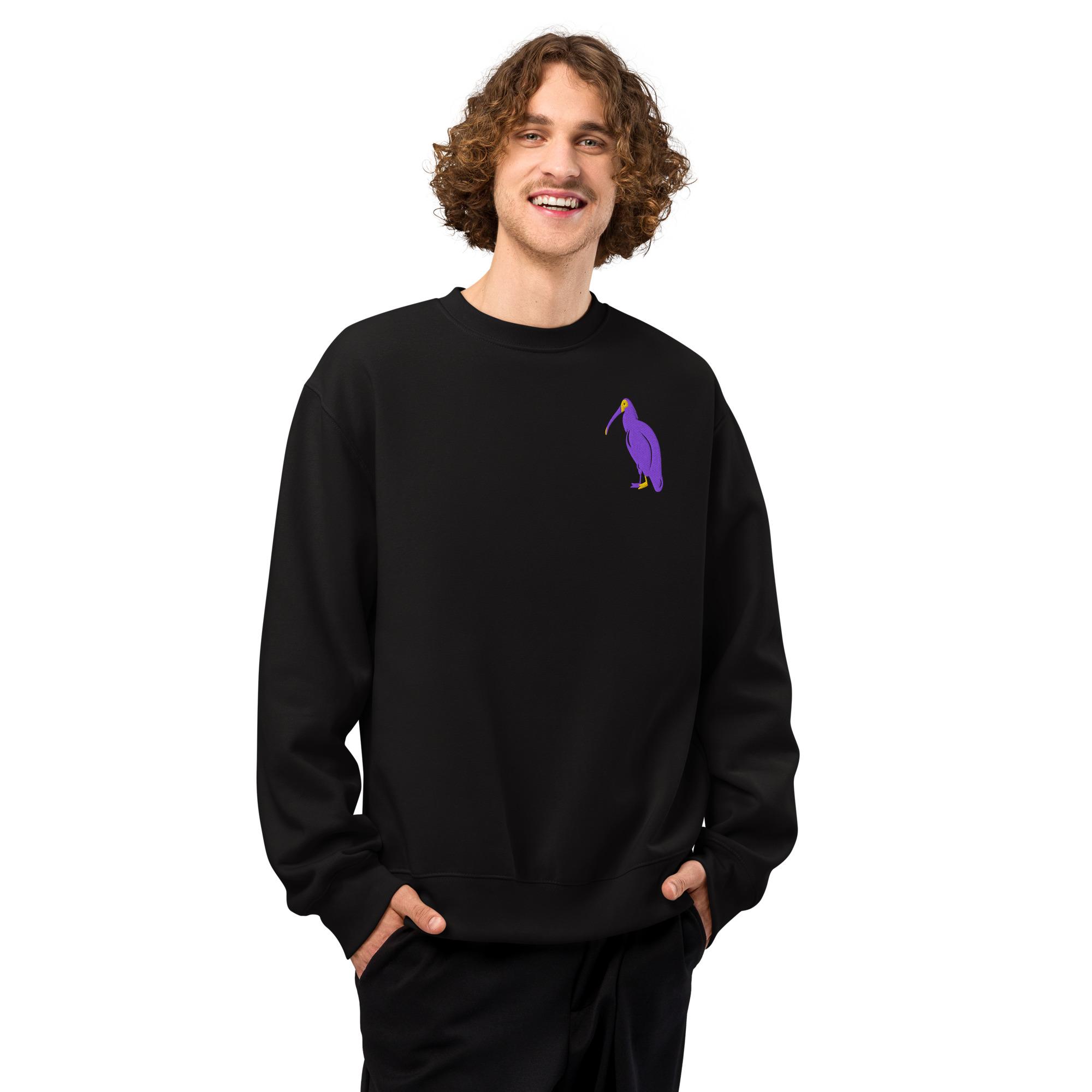One Wear Ibis Solo – Oversized heavyweight sweatshirt – Purple & Gold - Image 2