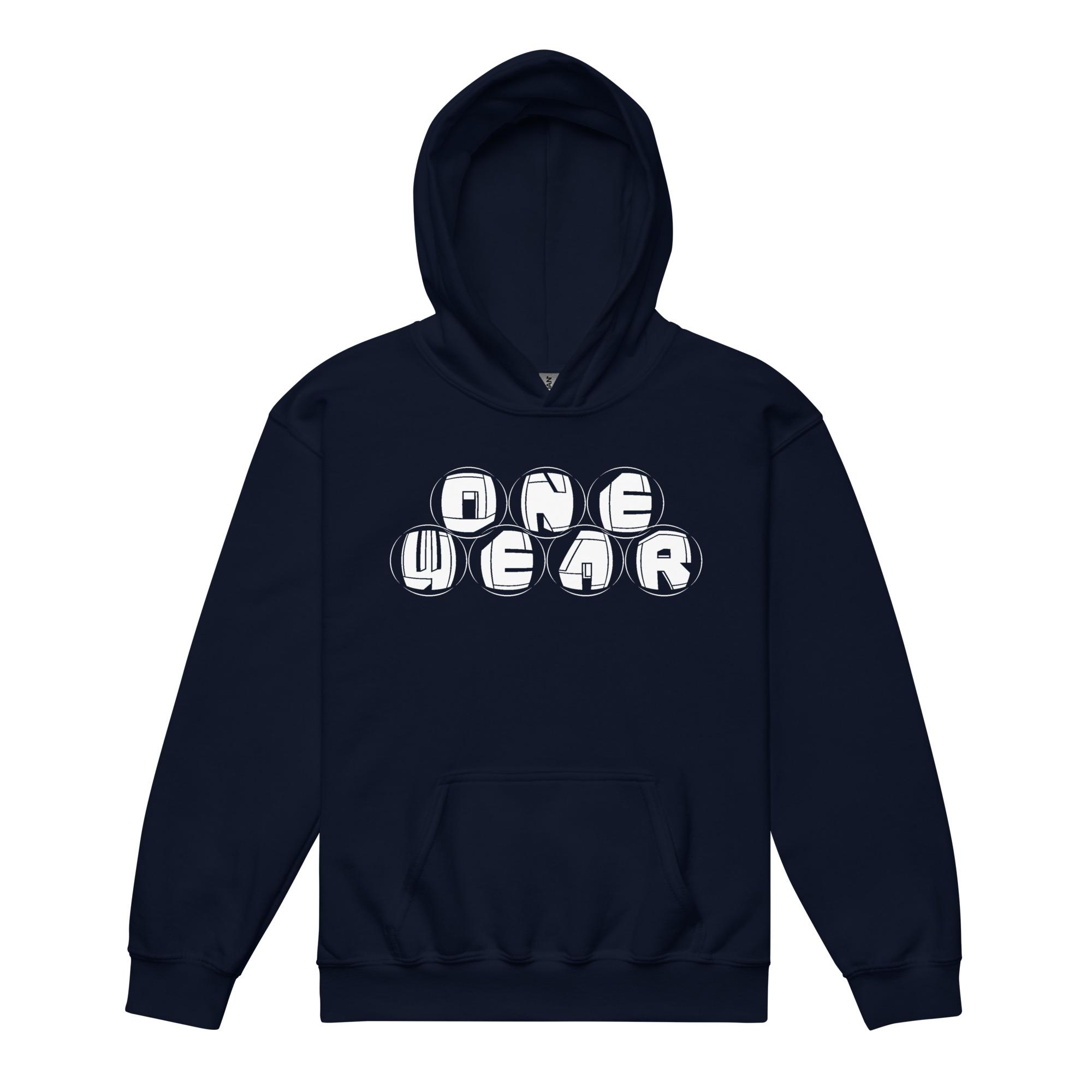 One Wear Graphic Series129 – Youth heavy blend hoodie – White - Image 10