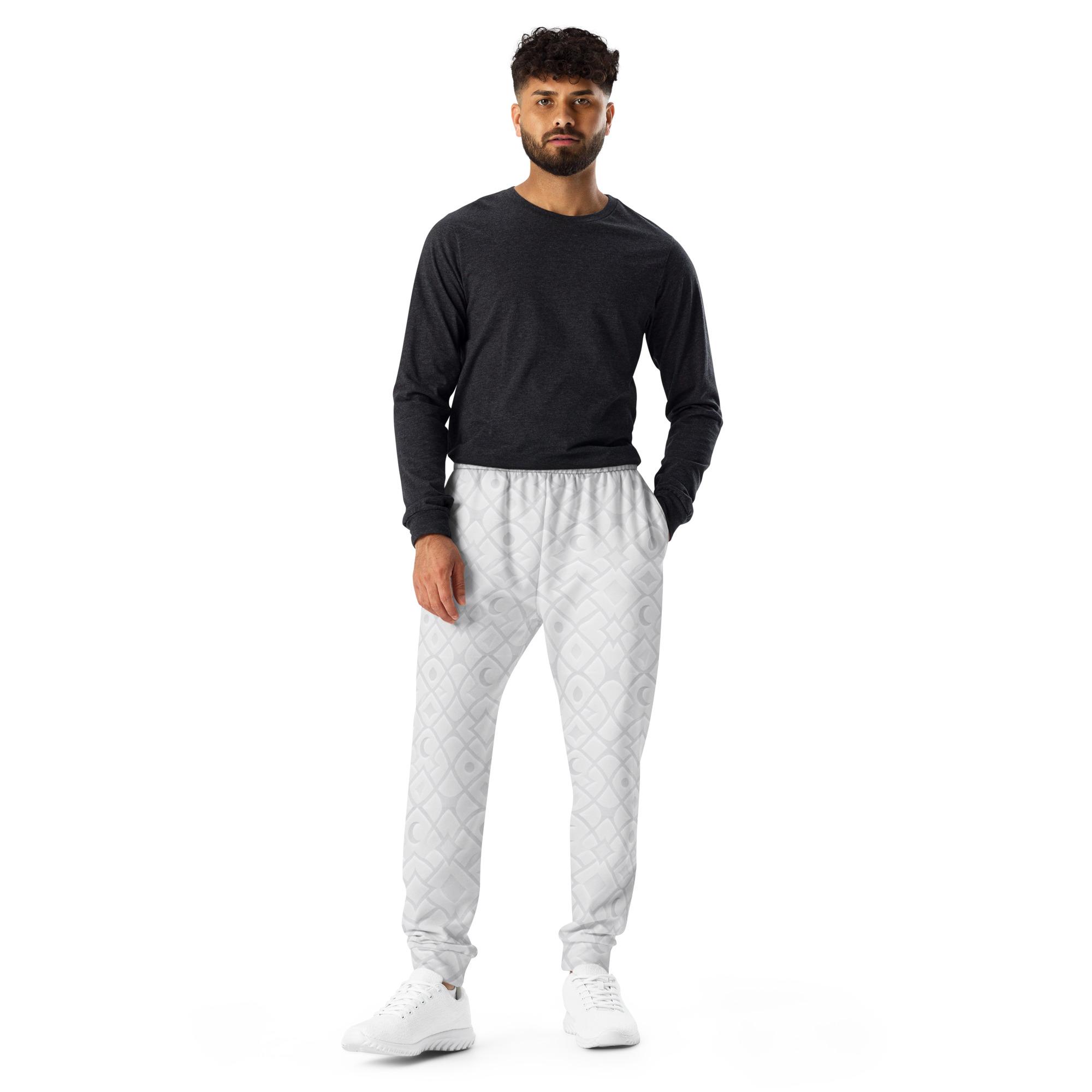 KA’A’TOR: Veilfract Shadow™ – Men's Joggers – White - Image 4