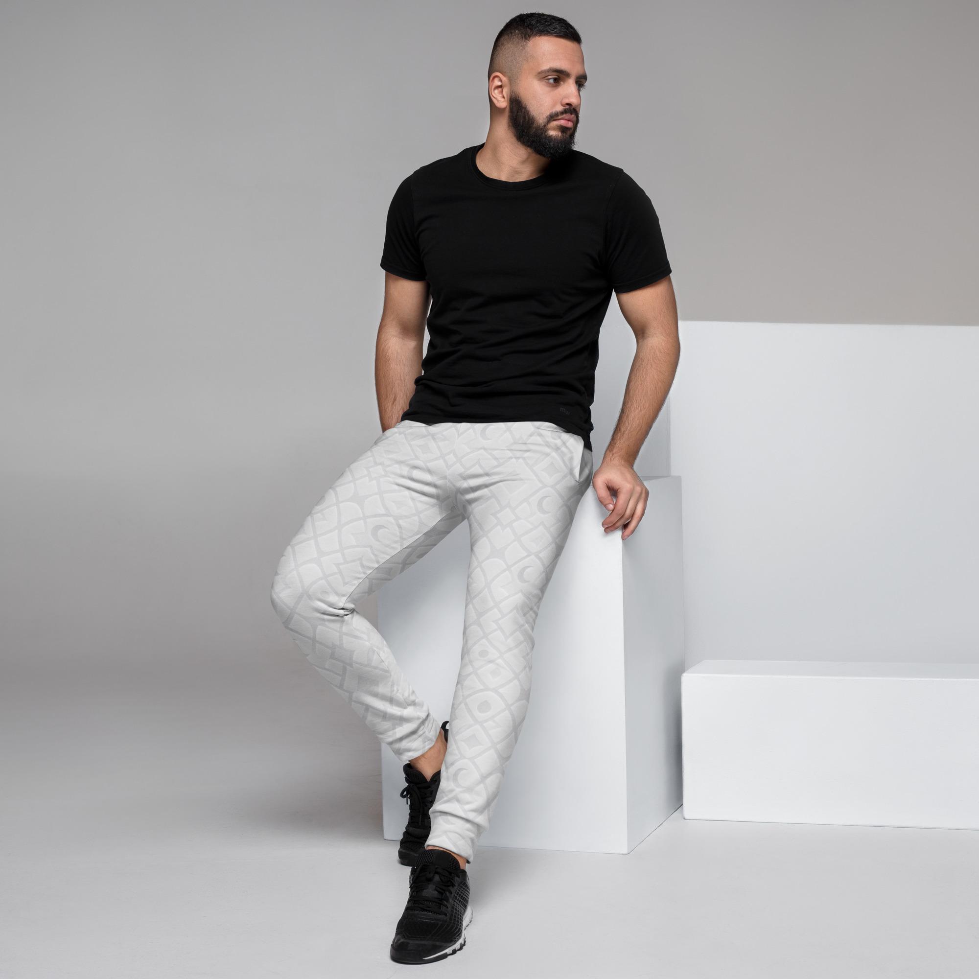KA’A’TOR: Veilfract Shadow™ – Men's Joggers – White - Image 3