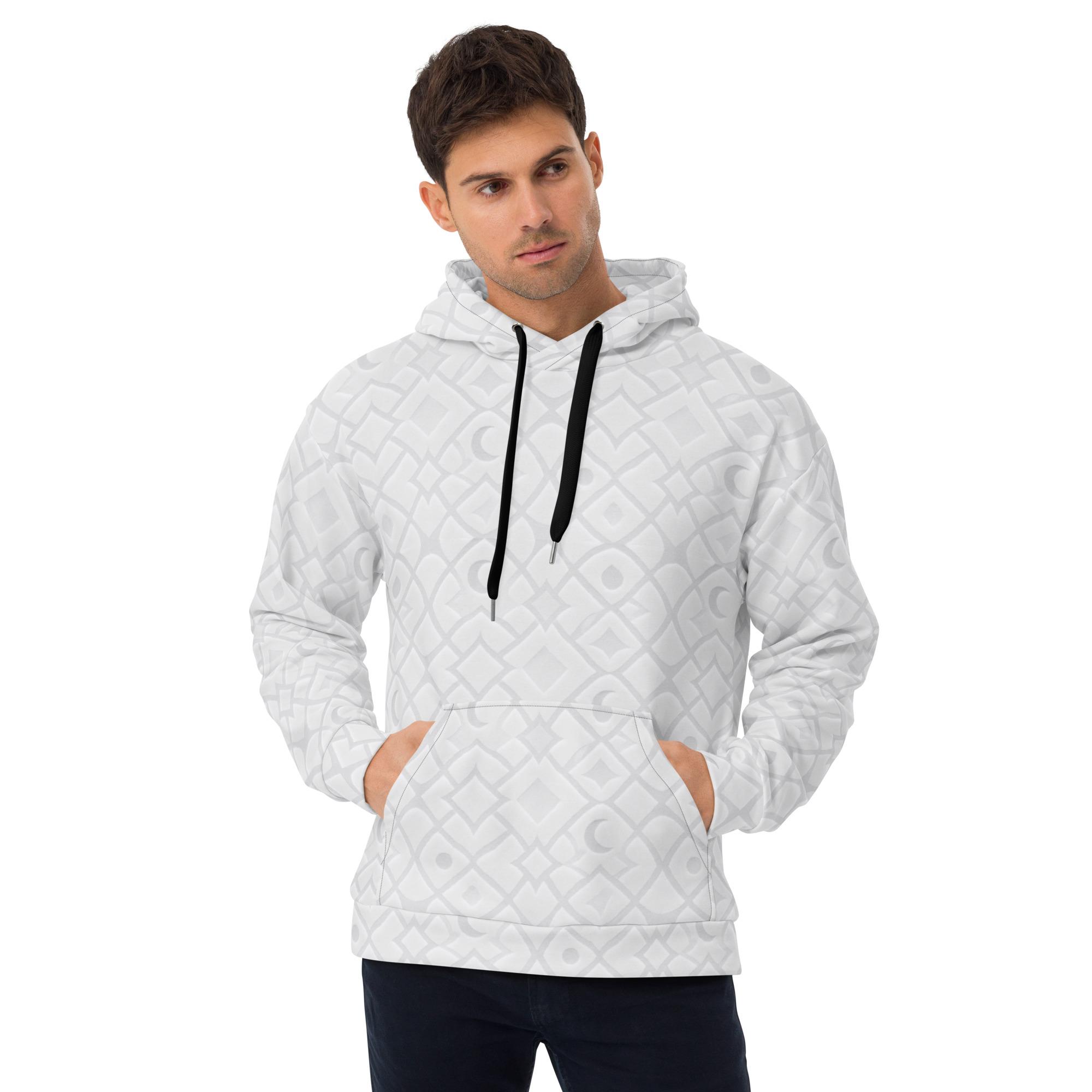 KA’A’TOR: Veilfract Shadow™ – Unisex Hoodie – White - Image 5