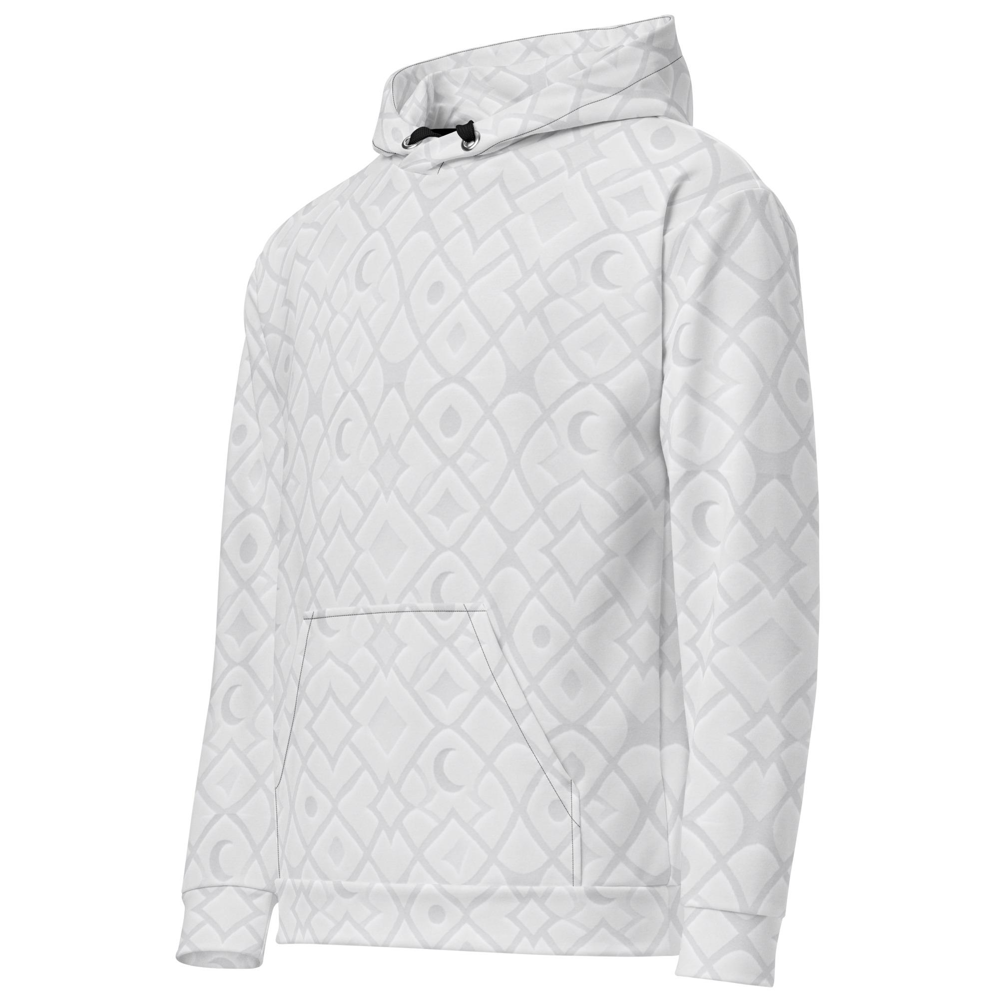 KA’A’TOR: Veilfract Shadow™ – Unisex Hoodie – White - Image 7