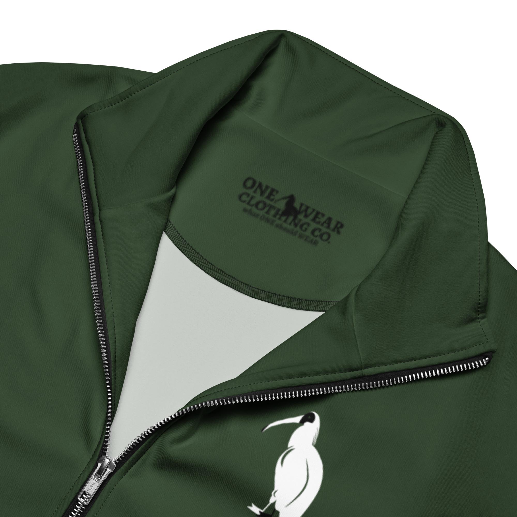 One Wear Ibis Solo – Unisex track jacket – Olive, White & Black - Image 2