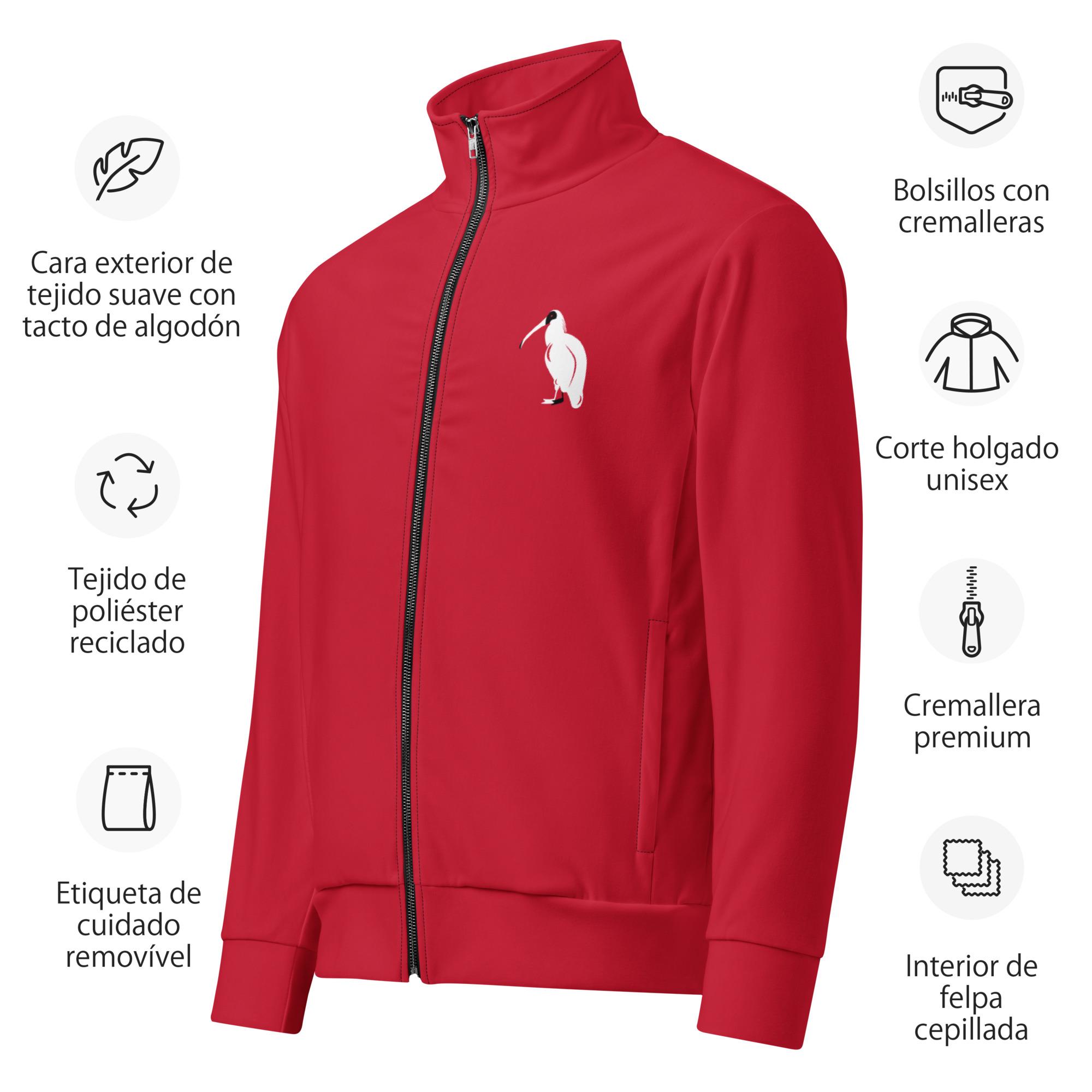 One Wear Ibis Solo – Unisex track jacket – Red, White & Black - Image 5