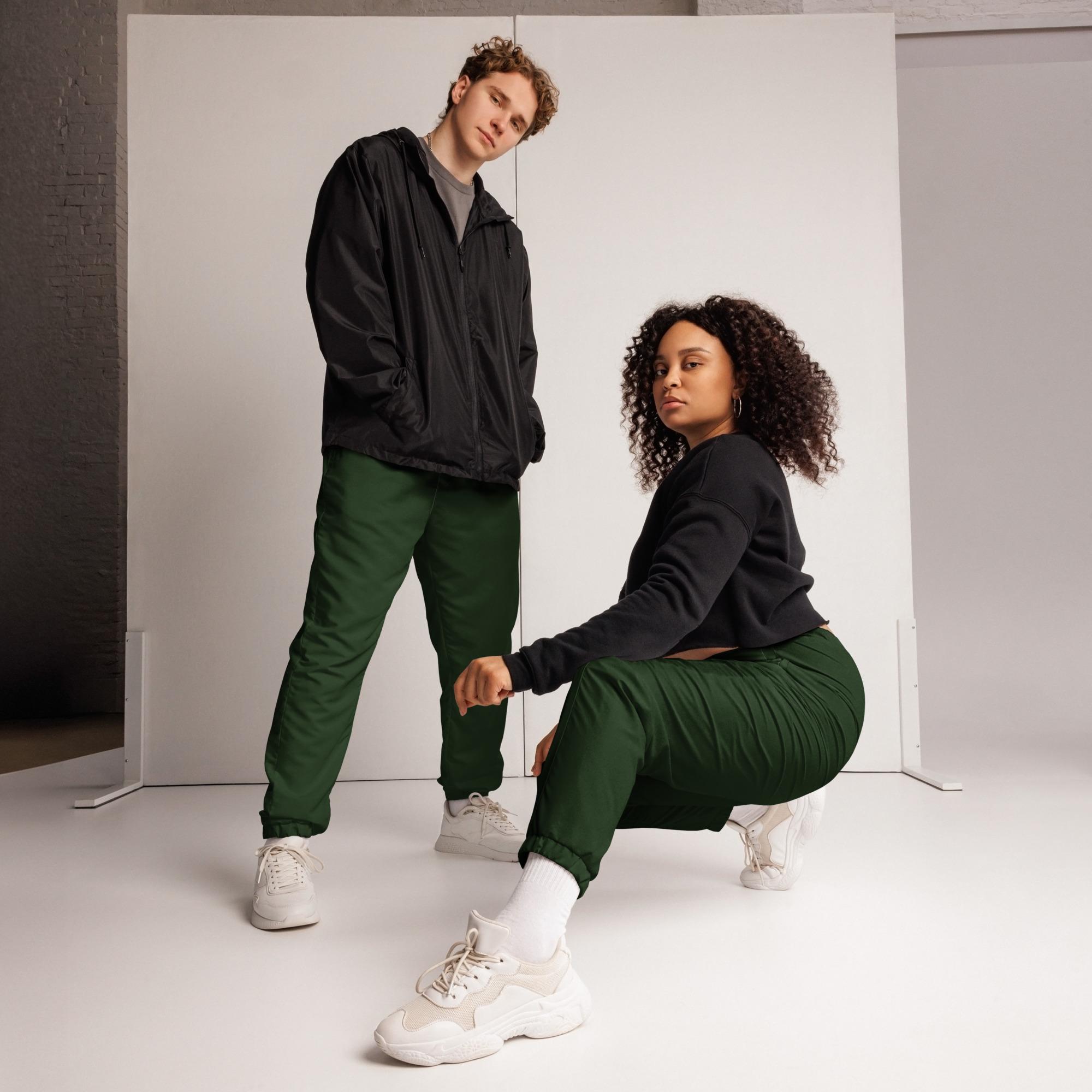 One Wear Ibis Solo – Unisex track pants – Olive, White & Black - Image 4
