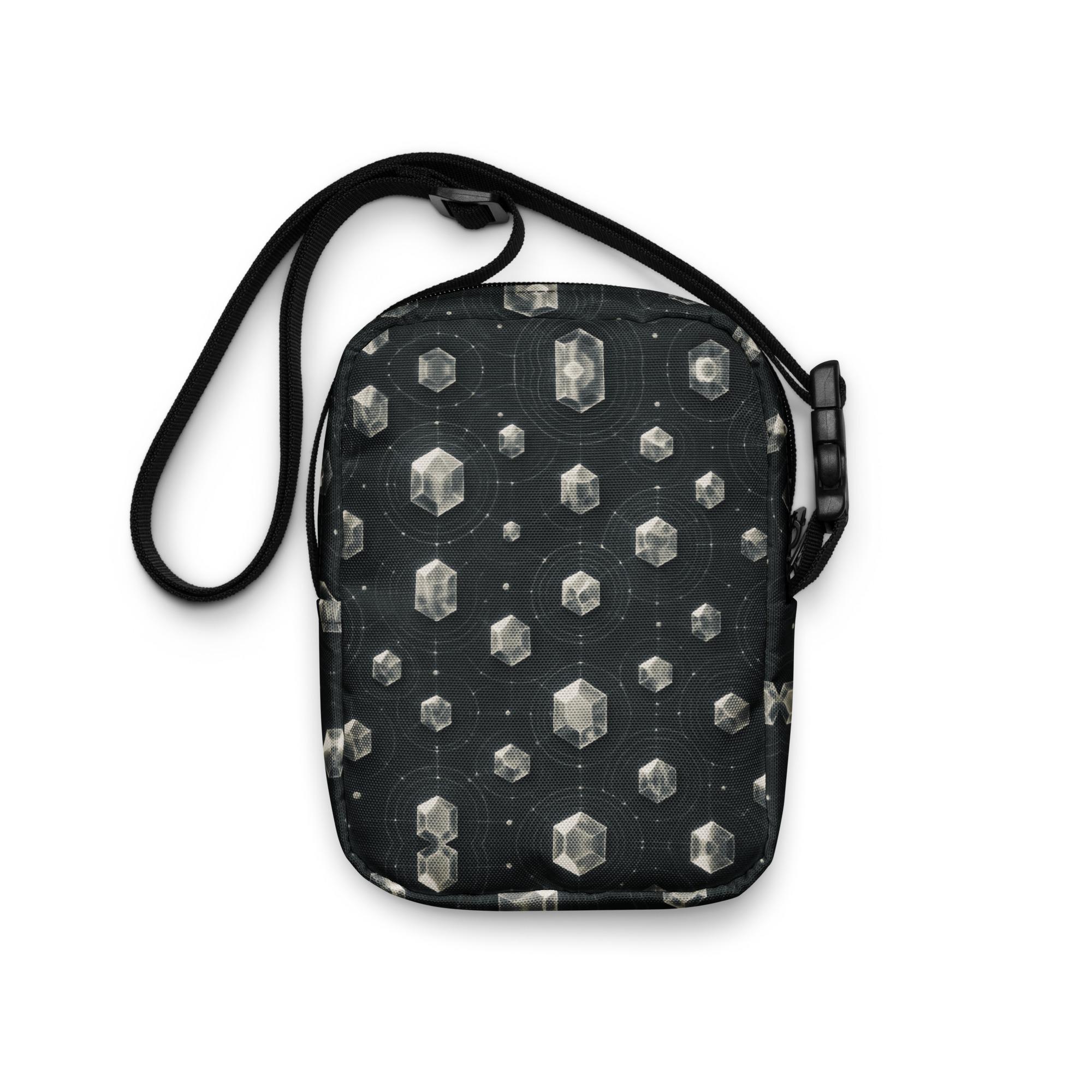 VERA’LUNE: Harmonic Crystal Matrix™ – Utility crossbody bag – Black & Gray