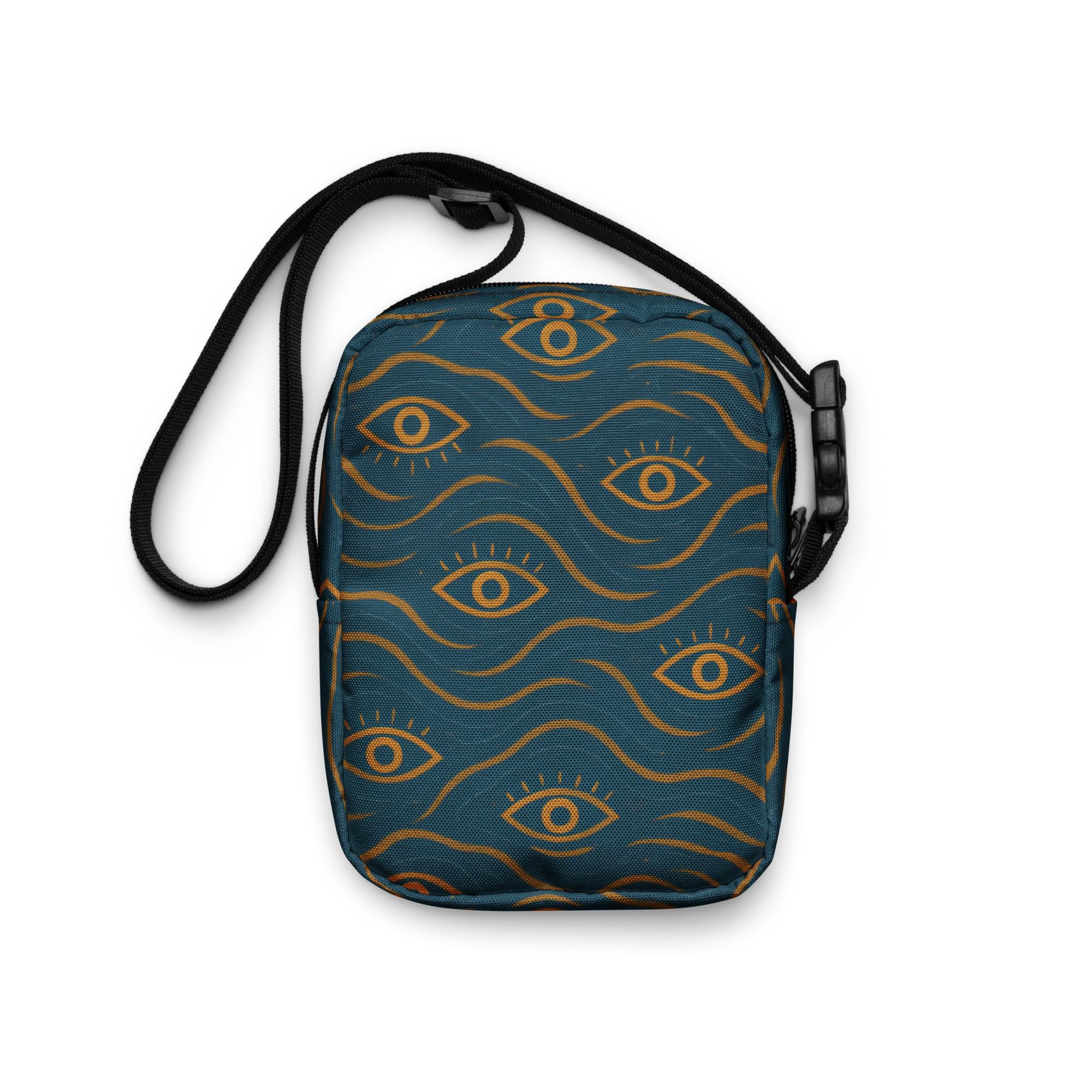 MYKA’RA: Star-Eye Continuum™ – Utility crossbody bag – Green & Gold