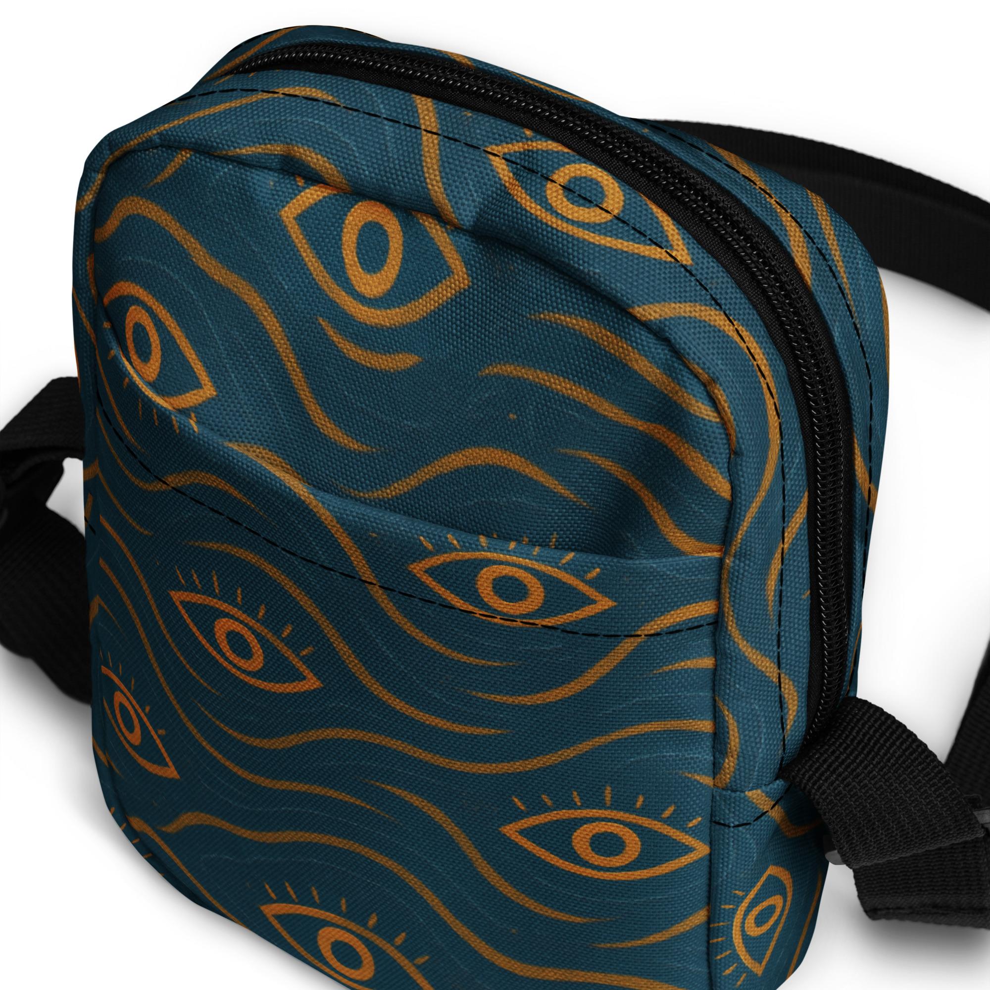 MYKA’RA: Star-Eye Continuum™ – Utility crossbody bag – Green & Gold - Image 6