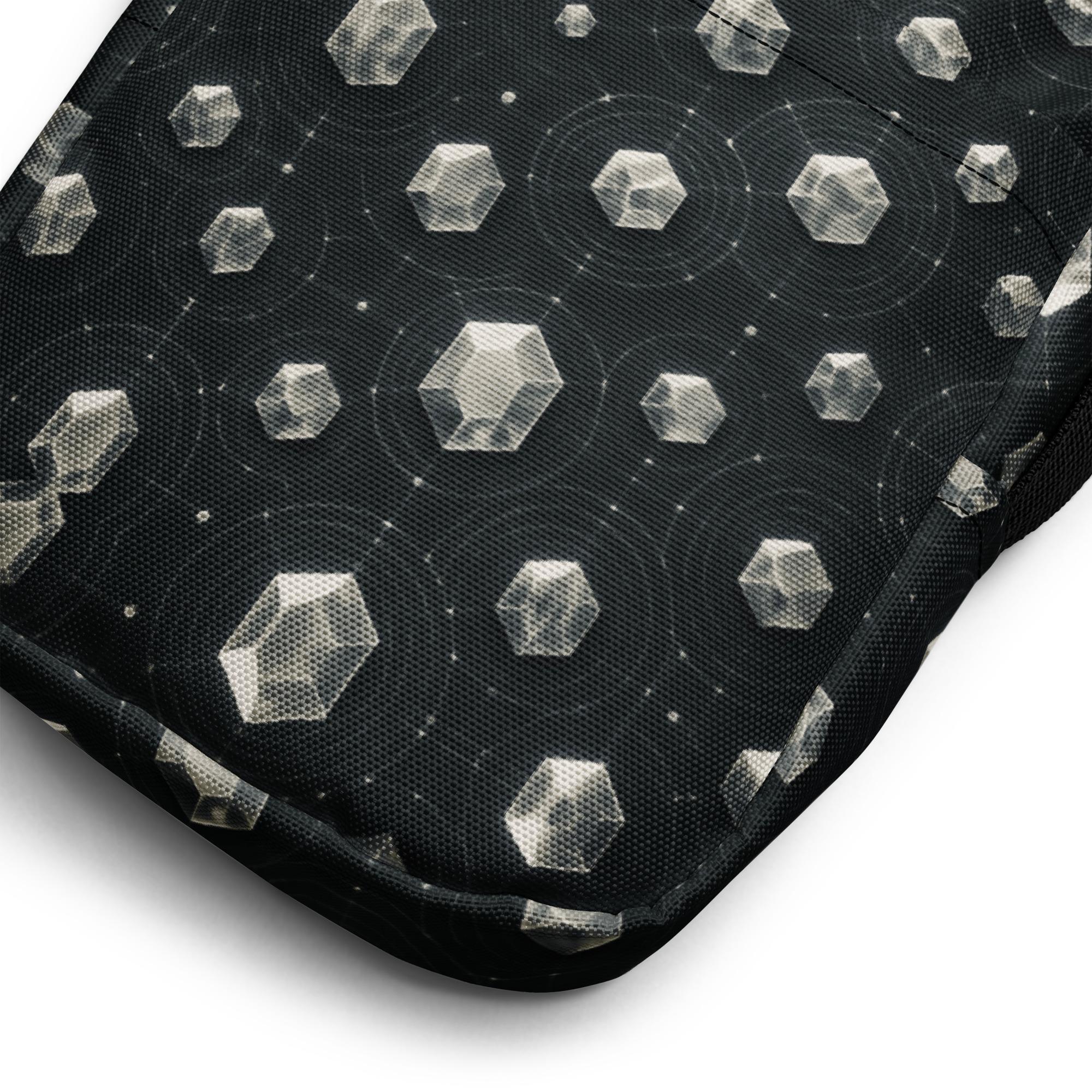 VERA’LUNE: Harmonic Crystal Matrix™ – Utility crossbody bag – Black & Gray - Image 2
