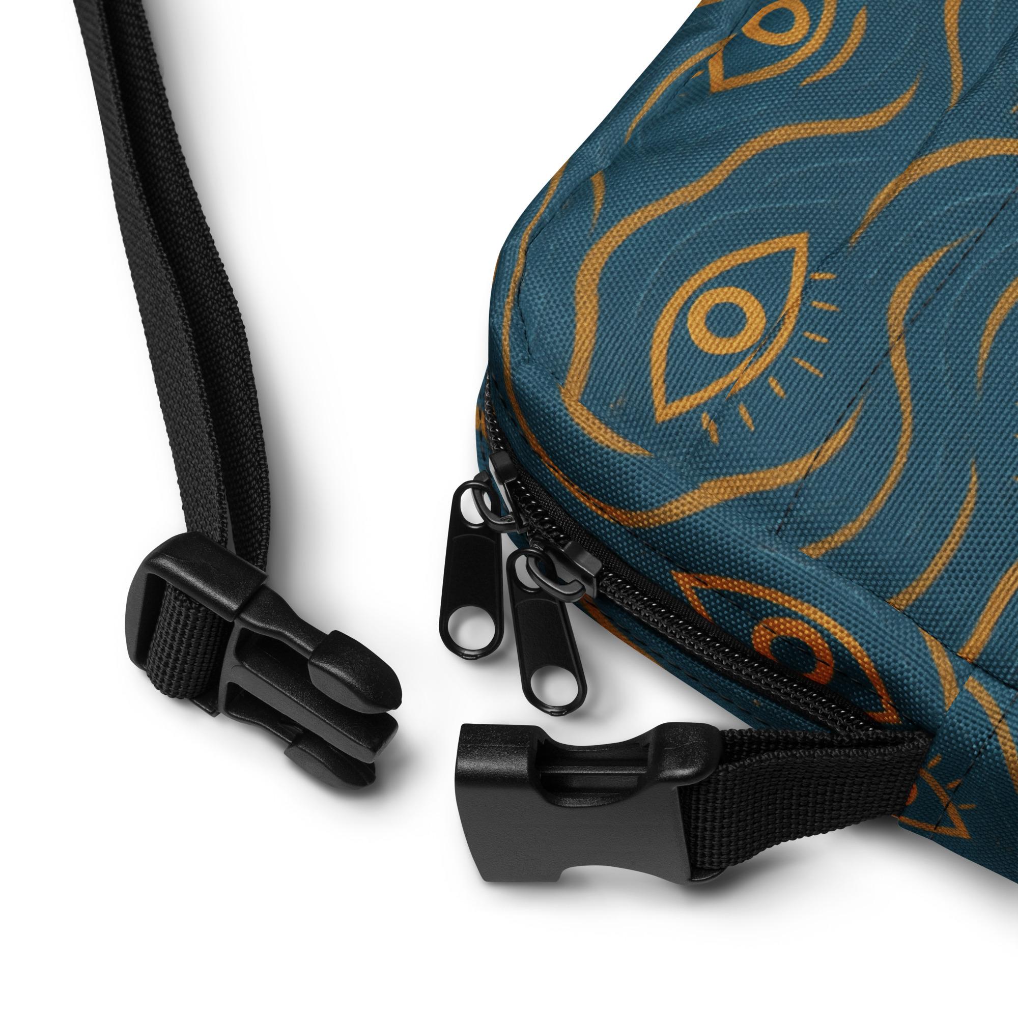 MYKA’RA: Star-Eye Continuum™ – Utility crossbody bag – Green & Gold - Image 5