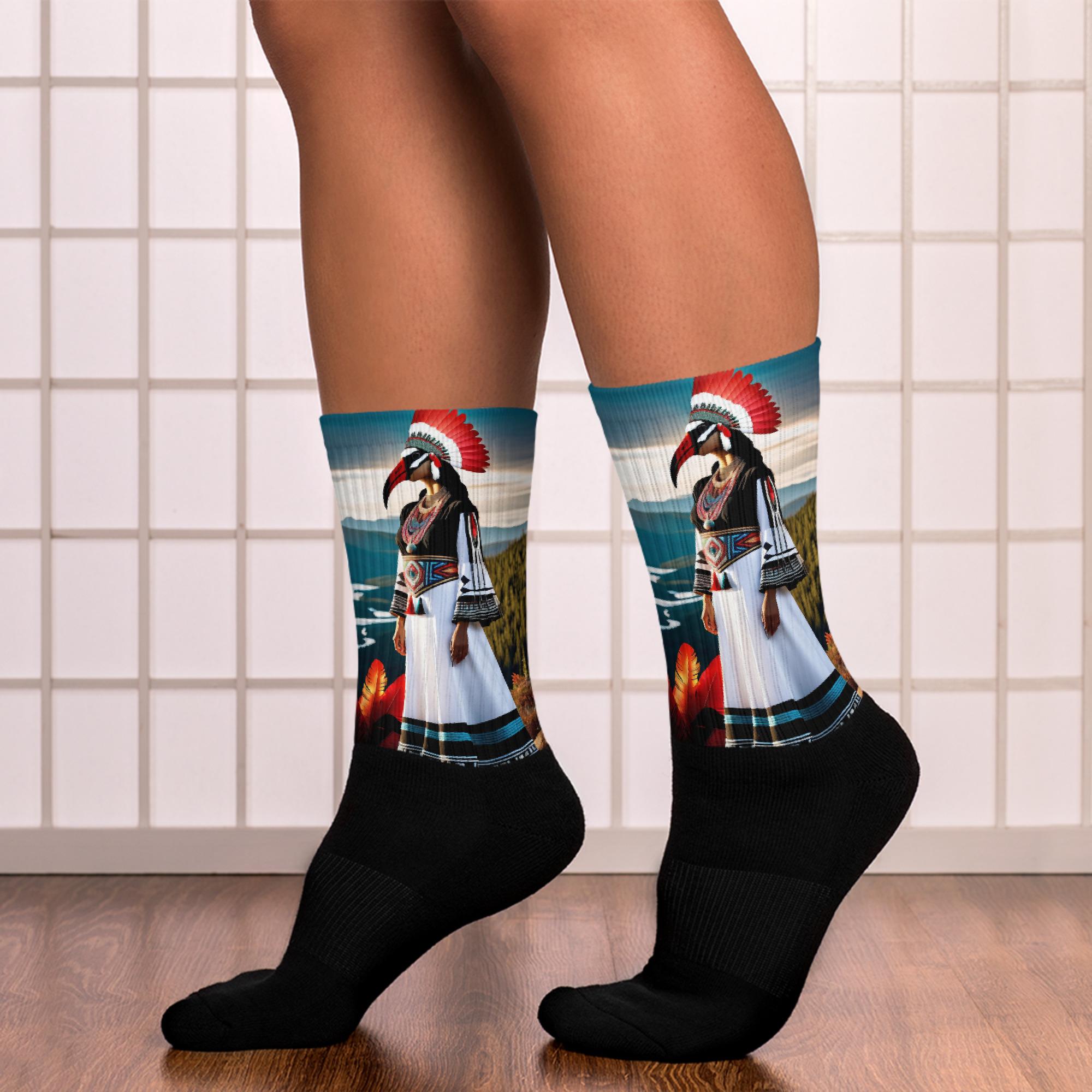 Ceremonial Highlands Ibis (White Dress, Mountain Vista) – Socks - Image 2