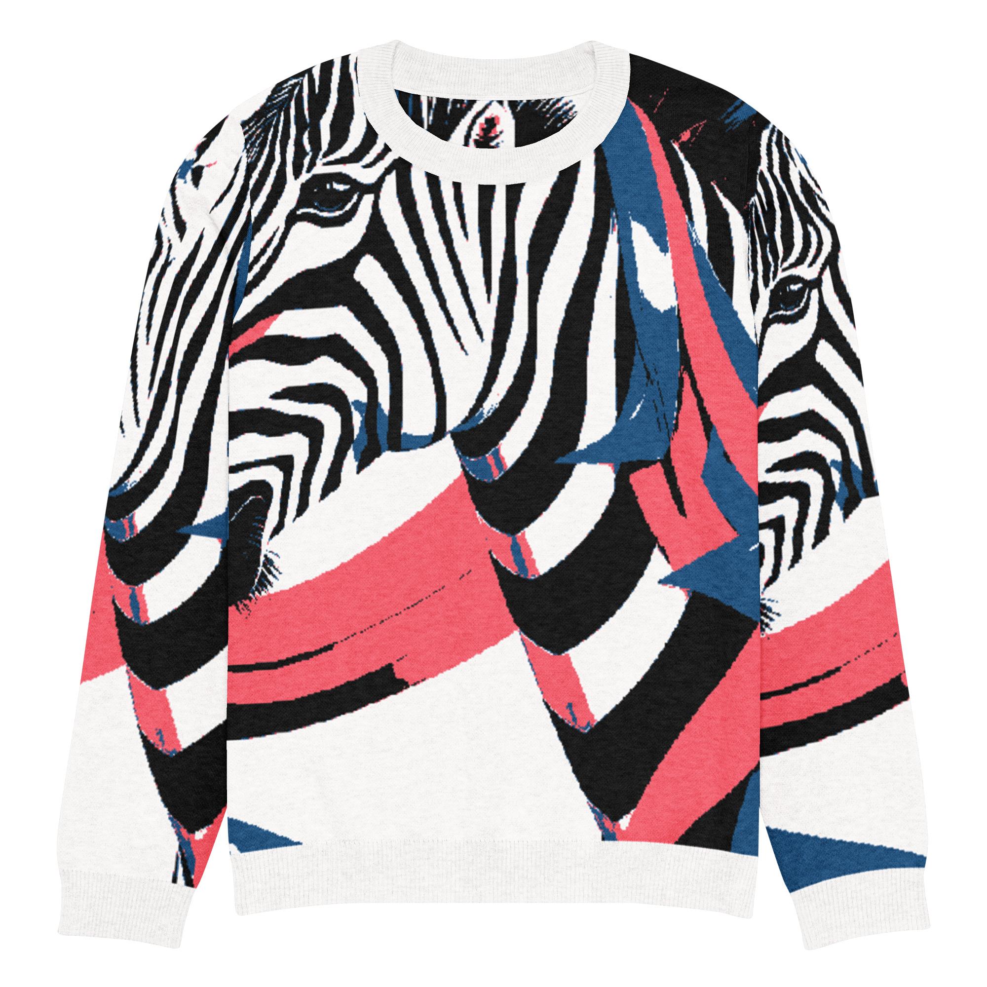 Hayibo: The Colorful Zebra – Knitted crew neck sweater - Image 15